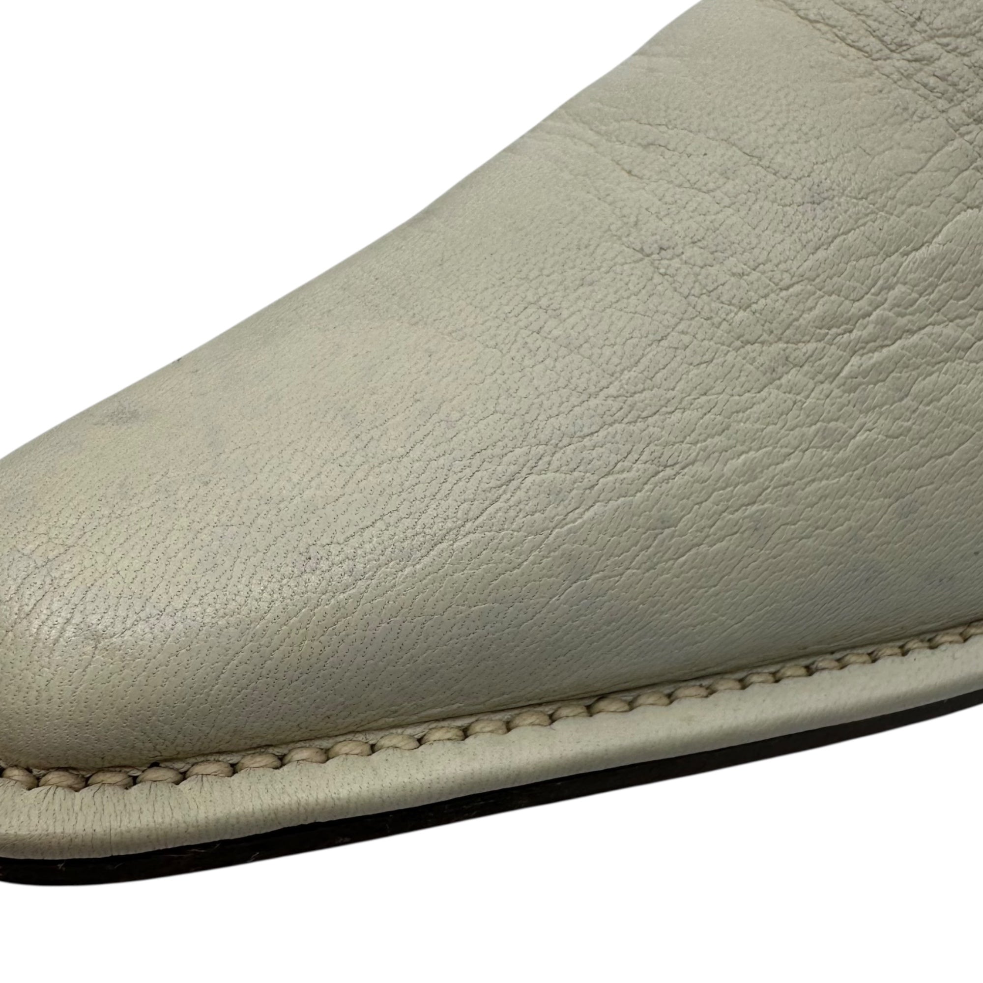 Y's(ワイズ) Western Lace-Up Leather Mules ウエスタン レースアップ レザー ミュール YY-E05-762-1/2 2(22.5~23cm程度) ホワイト ポインテッド トゥ パンプス サンダル