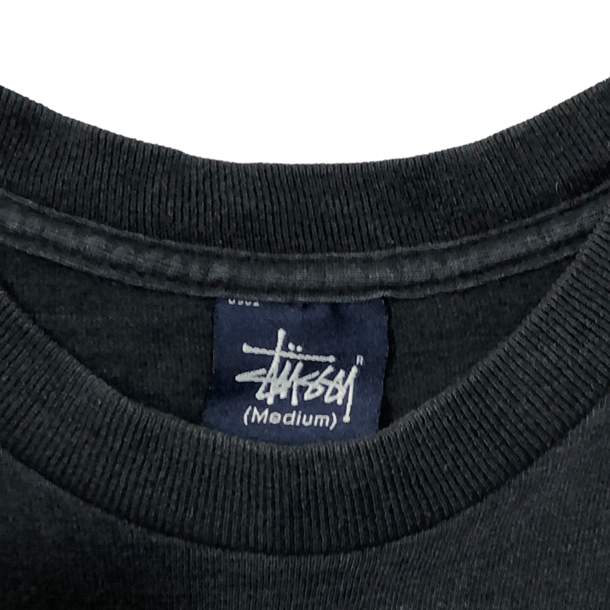 STUSSY(ステューシー) 90's~00's VINTAGE graffiti Tシャツ 落書き プリント 紺タグ M ブラック 90~00年代 OLD STUSSY