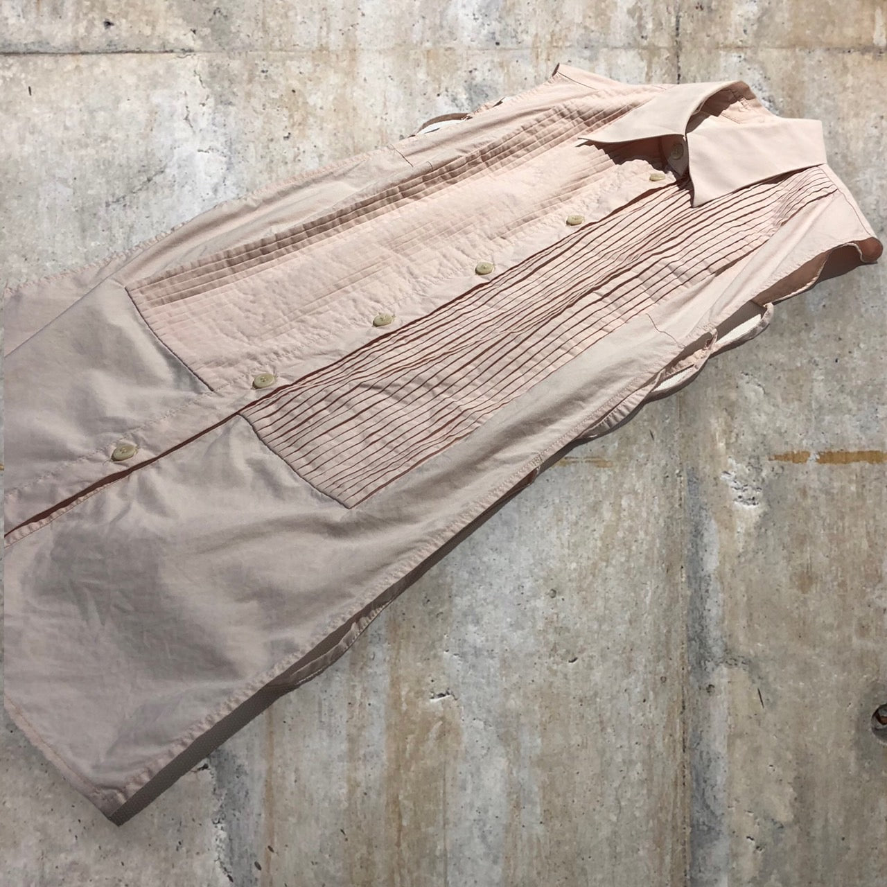 MM6(エムエムシックス) バックオープンプリーツシャツ S52TH0004 uni(FREEサイズ) ピンク メゾンマルジェラ