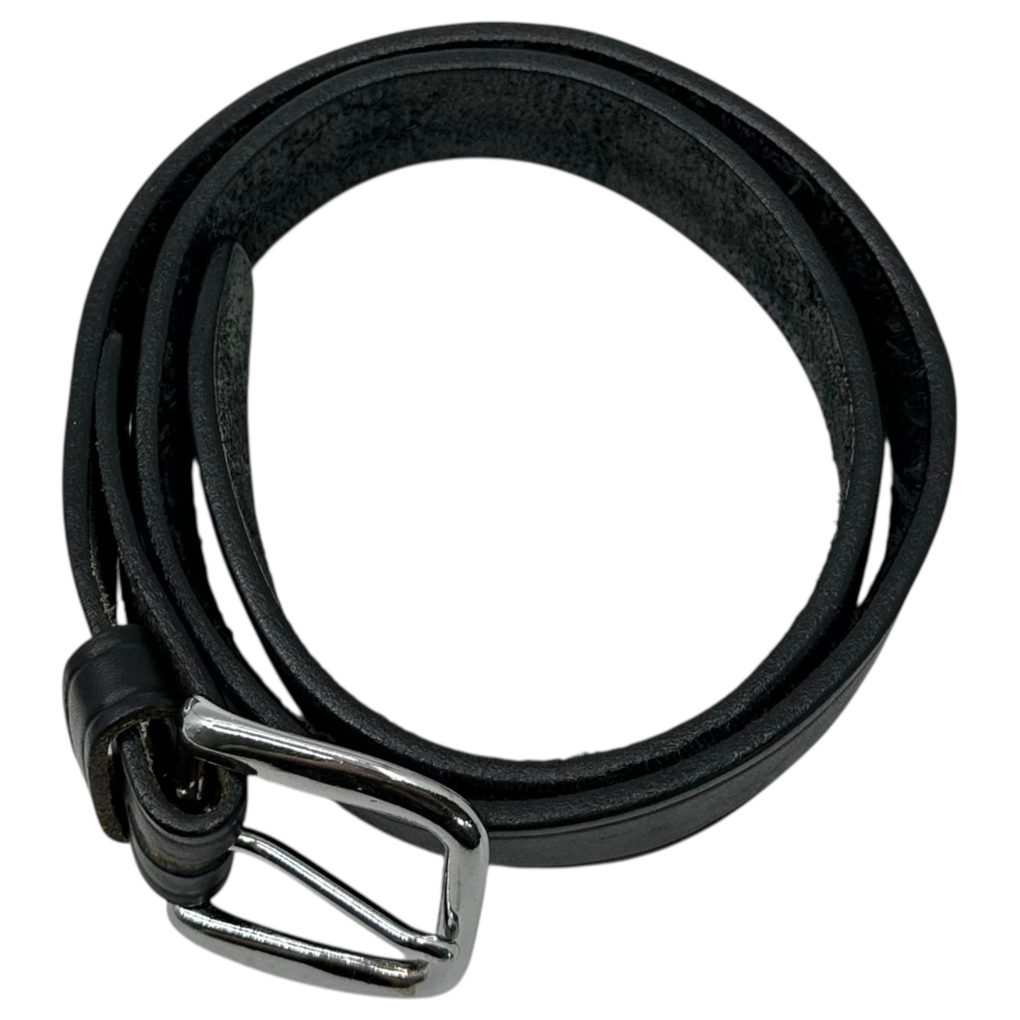 TORY LEATHER(トリーレザー) Leather Buckle Belt レザー バックル ベルト 30 ブラック×シルバー