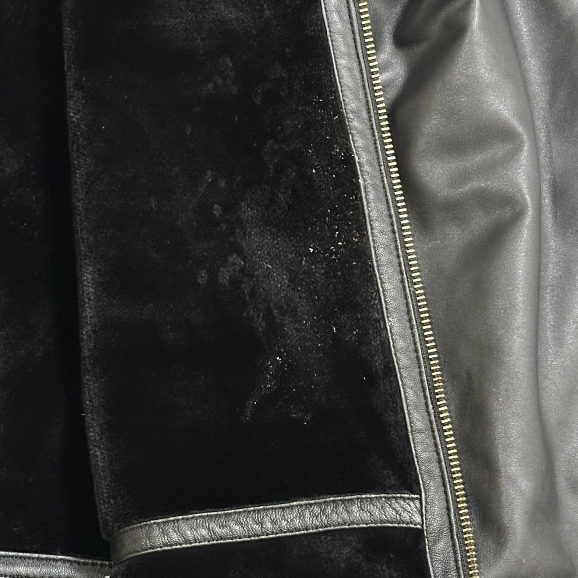 HARDY AMIES SPORT(ハーディエイミススポーツ) 90's lamb leather jacket with boa lining 90年代 裏ボア ラムレザー ジャケット L ブラック