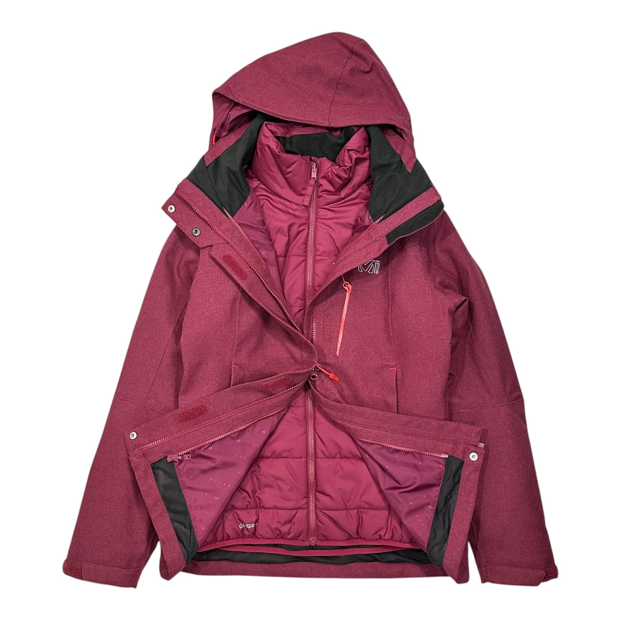 MILLET(ミレー) POBEDA 3 IN 1 JKT ポベダ スリーインワン ジャケット MIV7101 M ボルドー 中綿 アウトドア 登山
