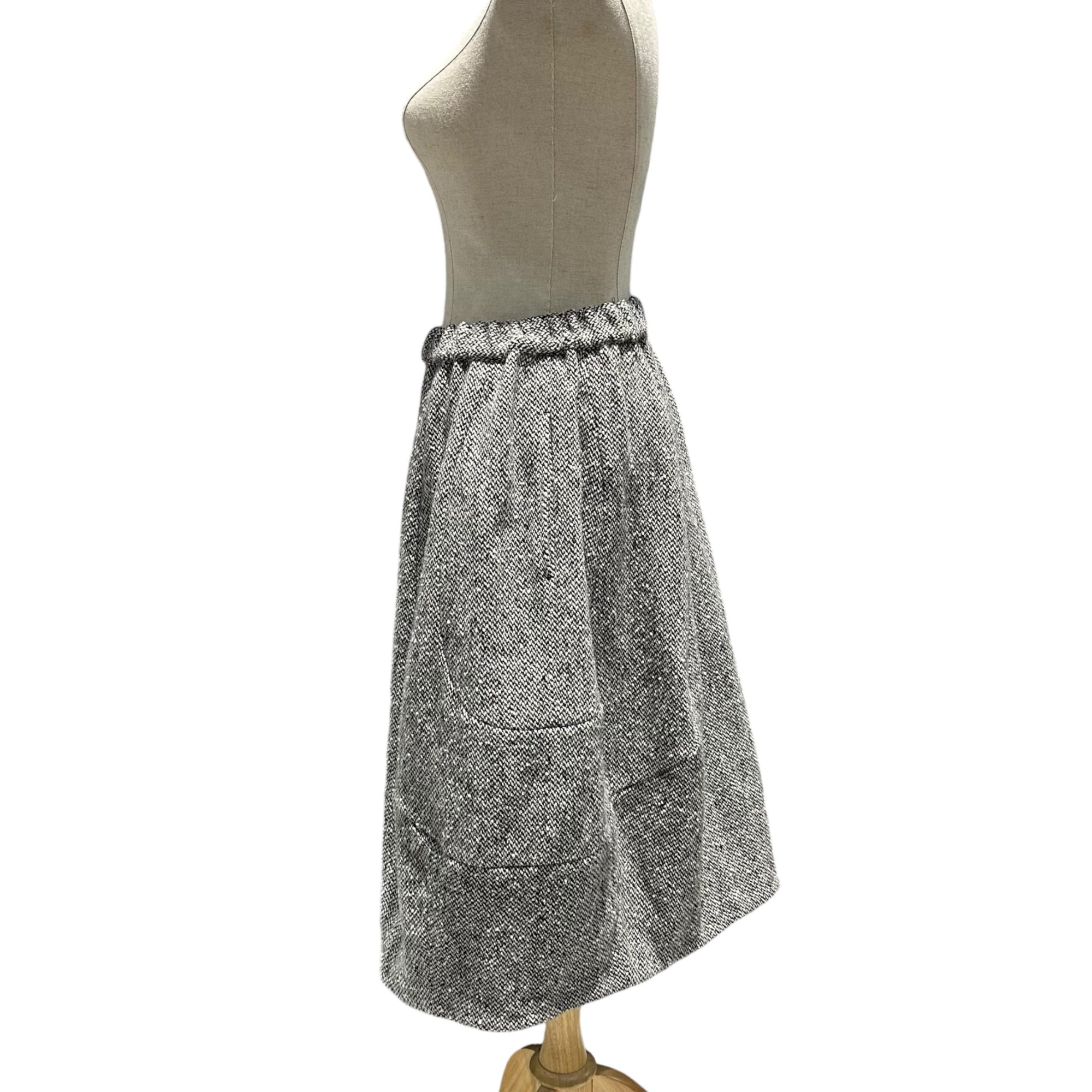 COMME des GARCONS COMME des GARCONS(コムデギャルソンコムデギャルソン) 18AW Wool Nylon Tweed Easy Skirt ウール ナイロン ツイード イージー スカート RB-S019 XS グレー AD2018