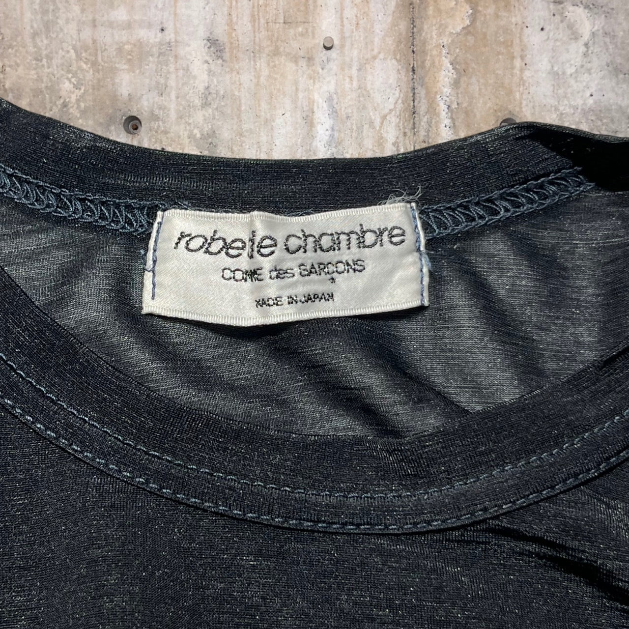 robe de chambre COMME des GARCONS(ローブドシャンブルコムデギャルソン) 90~00'sシアーTシャツ 表記なし(S~M程度) ブラック