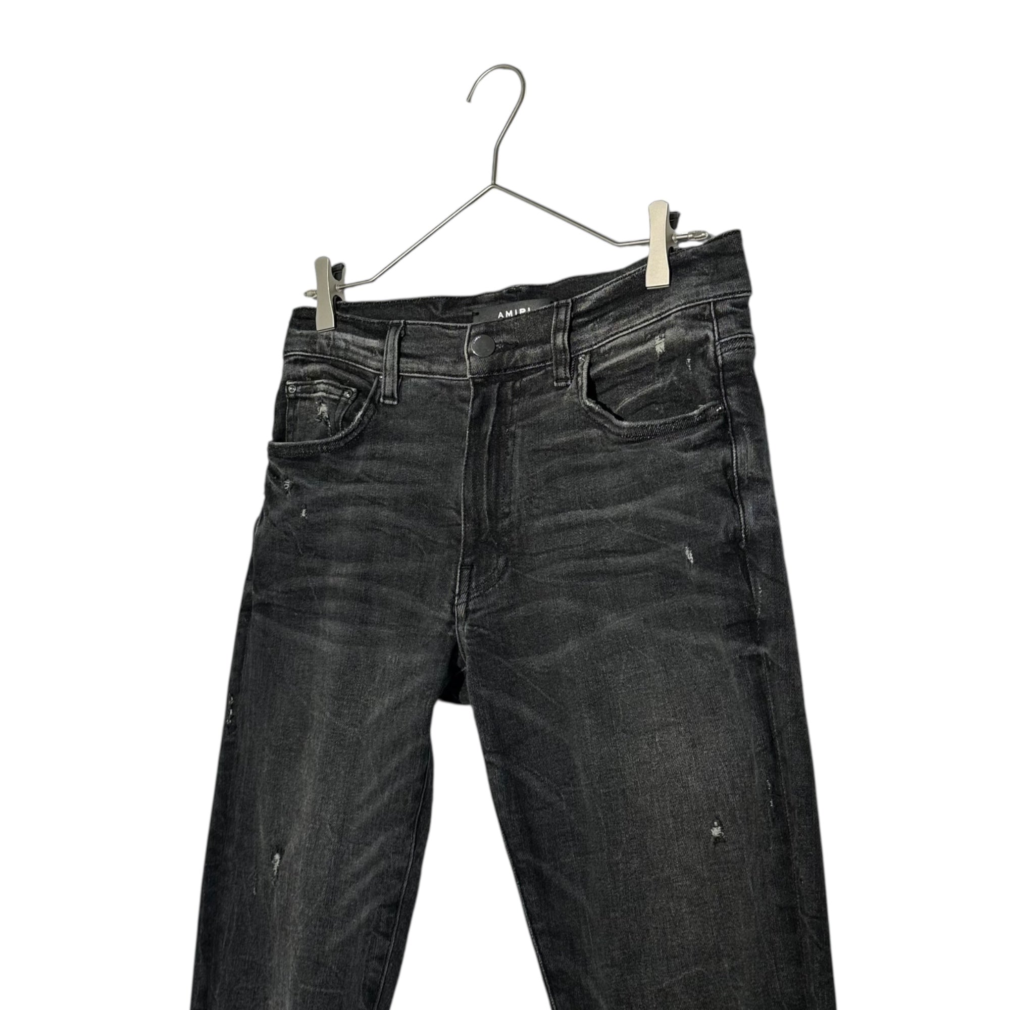 AMIRI(アミリ) Used Black Skinny Denim Pants ユーズド加工 ブラック スキニー デニム パンツ 29 ブラック