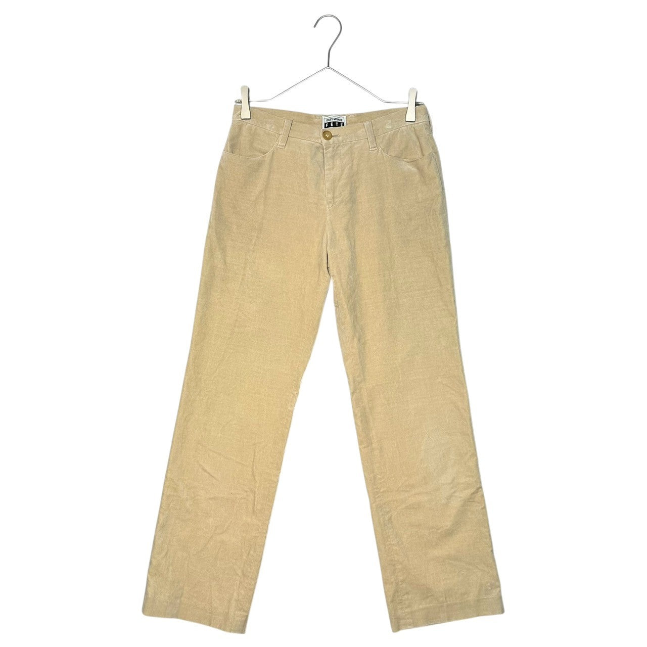 ISSEY MIYAKE FETEI(イッセイミヤケフェット) Cotton cashmere stretch skinny pants コットン カシミア ストレッチ スキニー パンツ IF74FF529 1(S程度) アイボリー