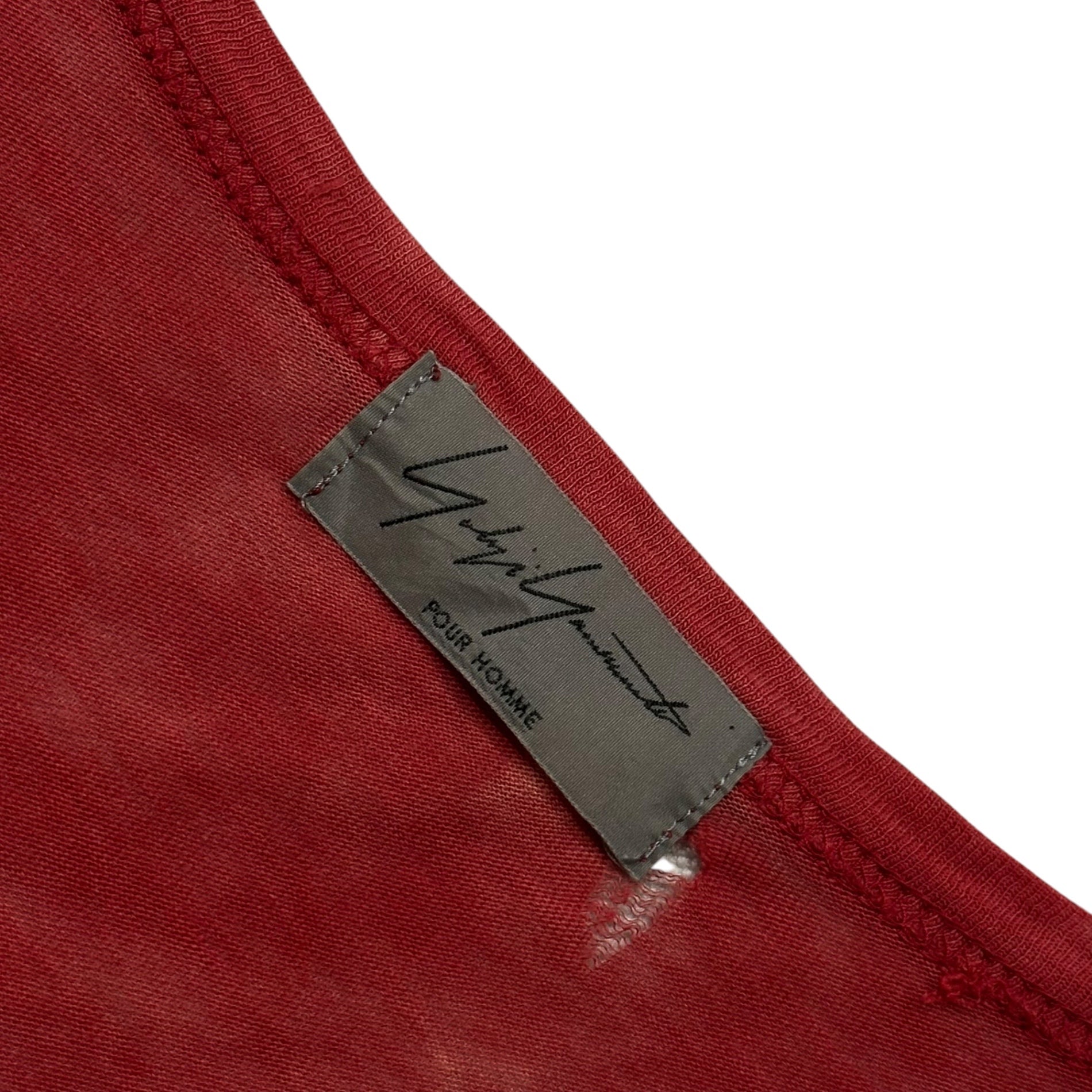 YOHJI YAMAMOTO POUR HOMME(ヨウジヤマモトプールオム) Tie-dye long-sleeved crew-neck cut and sewn タイダイ染め 長袖 クルーネック カットソー 品質表示タグが読み取れない為不明 3 レッド