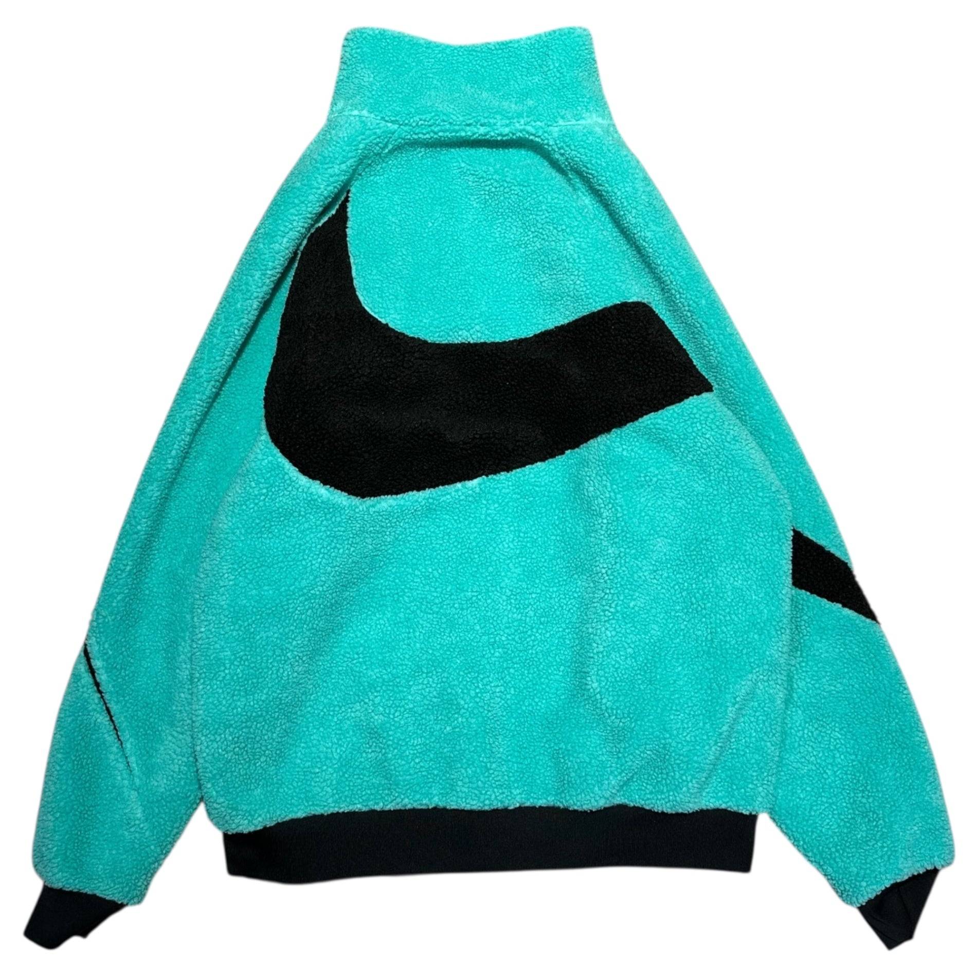 NIKE(ナイキ) AS M NSW VW SWSH FULL ZIP JKT リバーシブル ビッグ スウッシュ ボア ナイロン ジャケット BQ6546-301 M ブラック×ミントグリーン