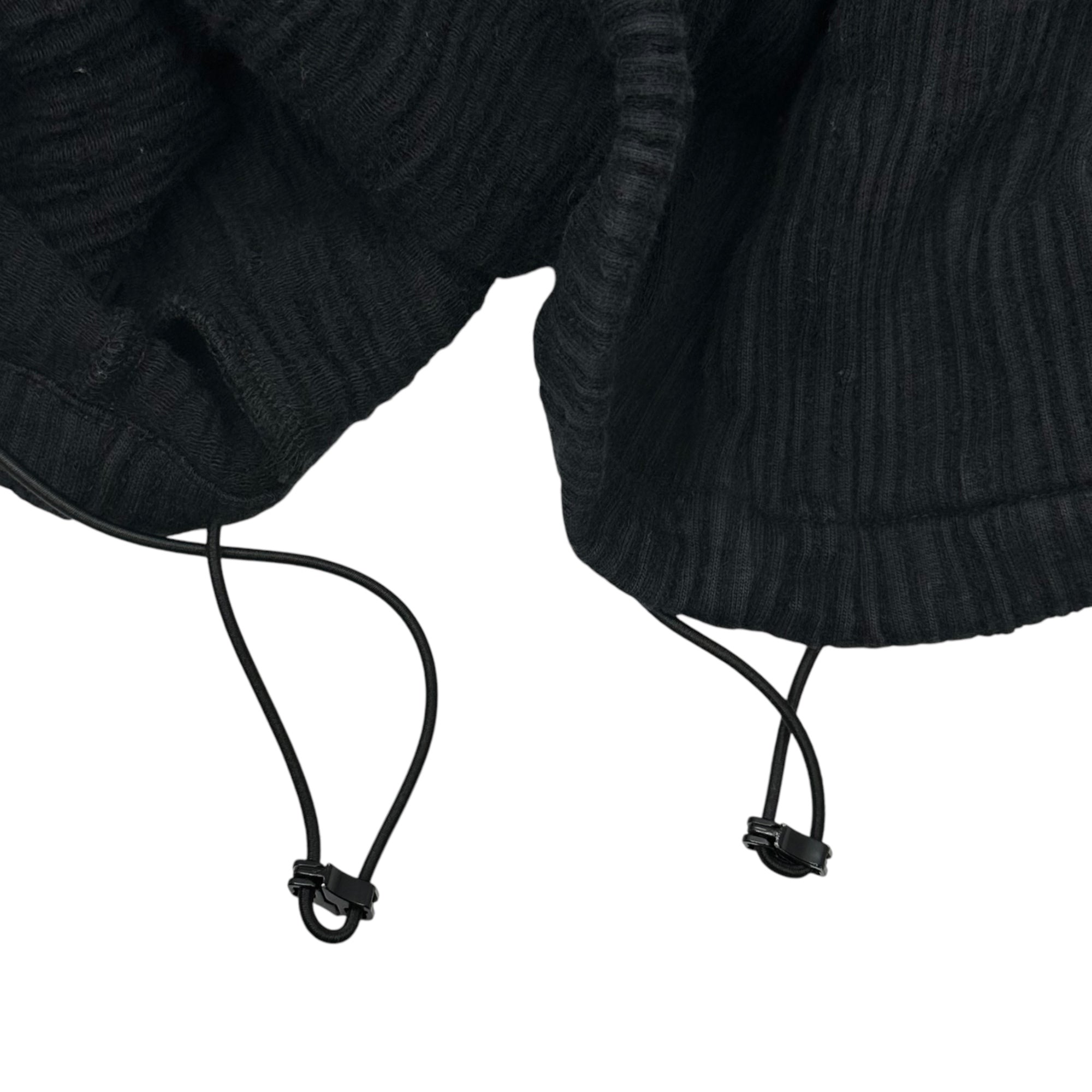 pet-tree-kor(ペットツリーコア) 22AW Drawcord Random Rib Hoodie ドローコード ランダムリブ プルオーバー パーカー PTK22AWH01A 44 ブラック