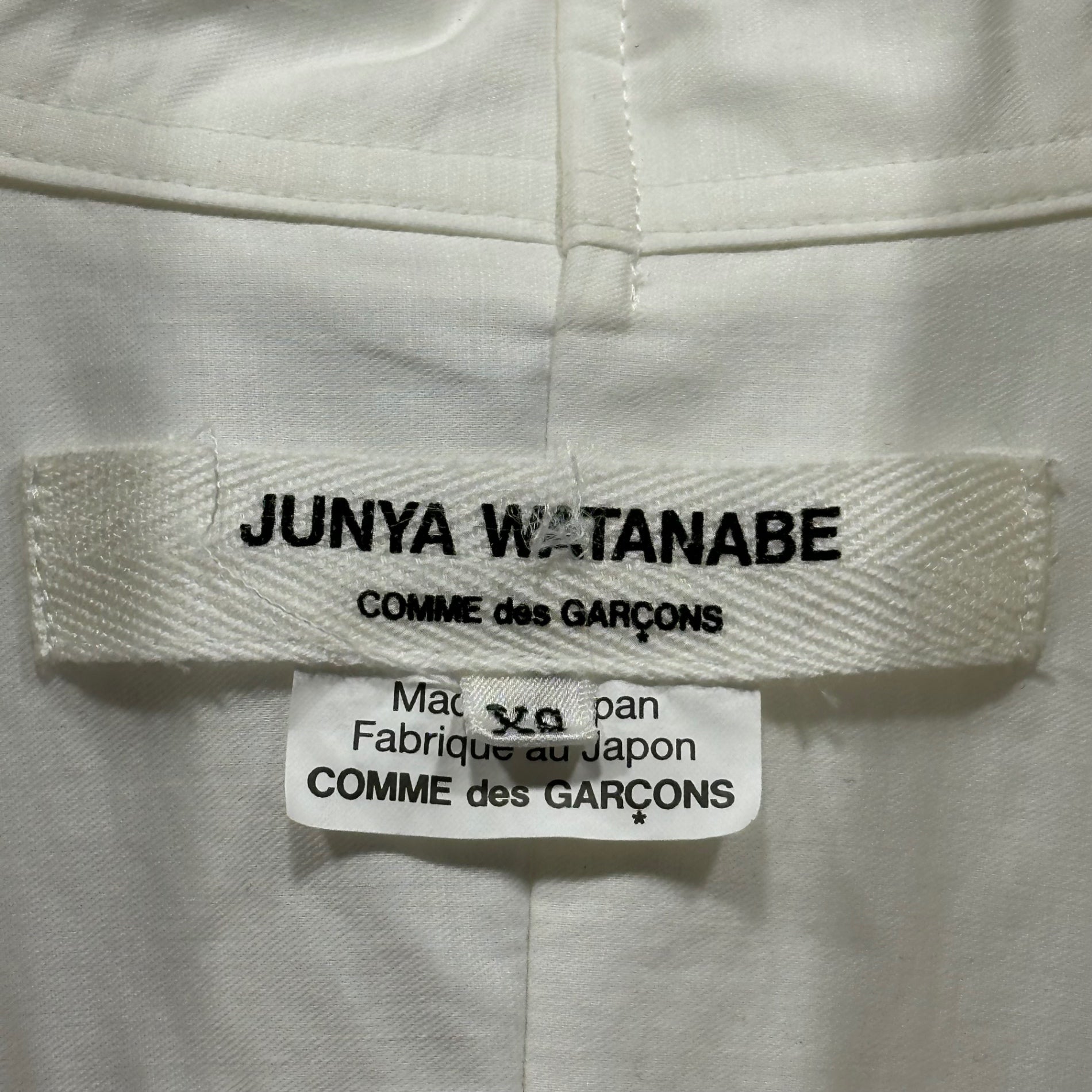 JUNYA WATANABE COMME des GARCONS(ジュンヤワタナベコムデギャルソン) Cotton Ramie Patchwork Skipper Snap-Button Pullover Shirt Dress コットン ラミー パッチワーク スキッパー スナップ ボタン プルオーバー シャツ ワンピース XS オフホワイト