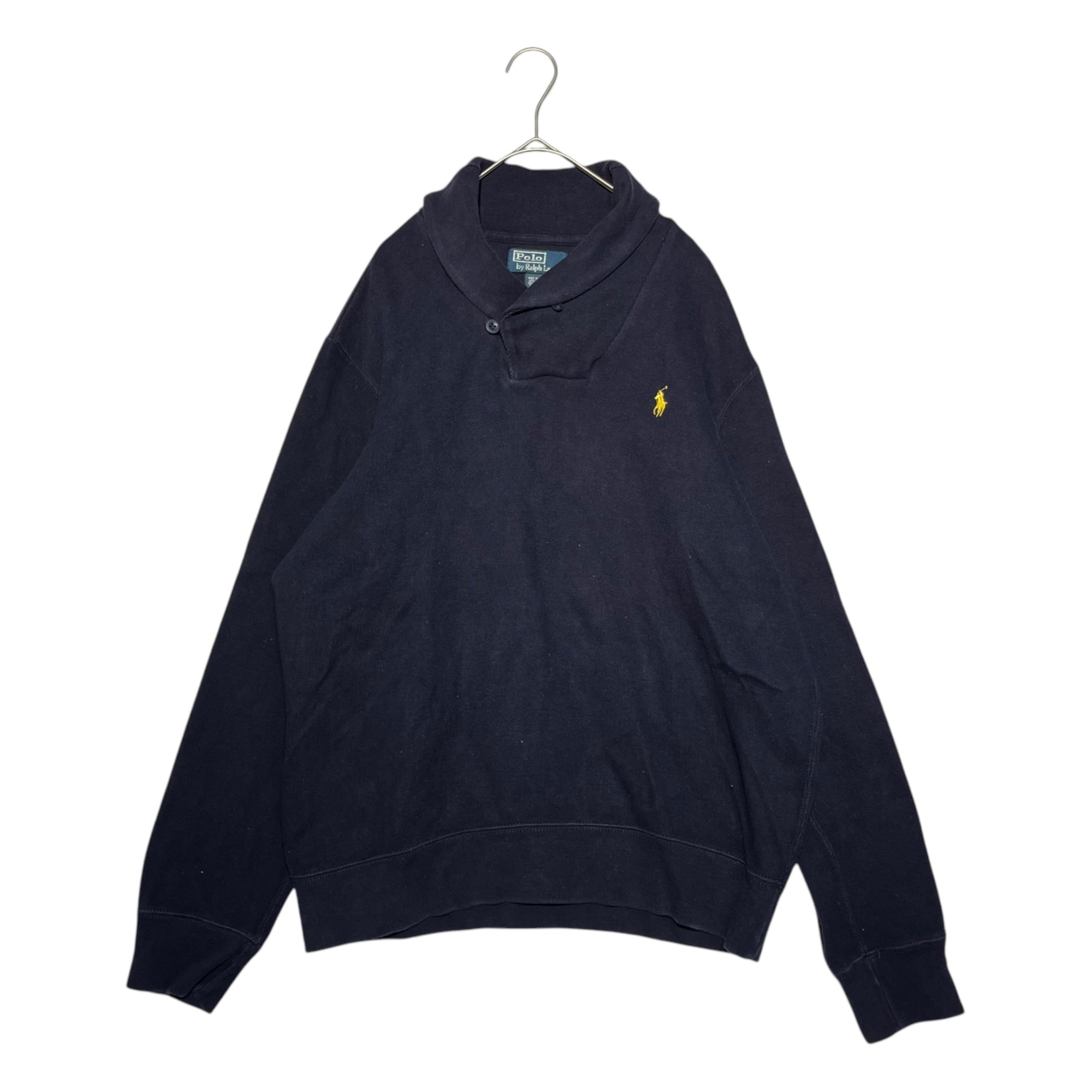 POLO RALPH LAUREN(ポロラルフローレン) shawl collar knit sweatshirt ショールカラー ニット スウェット MNBLKNIM1L00266 L ネイビー