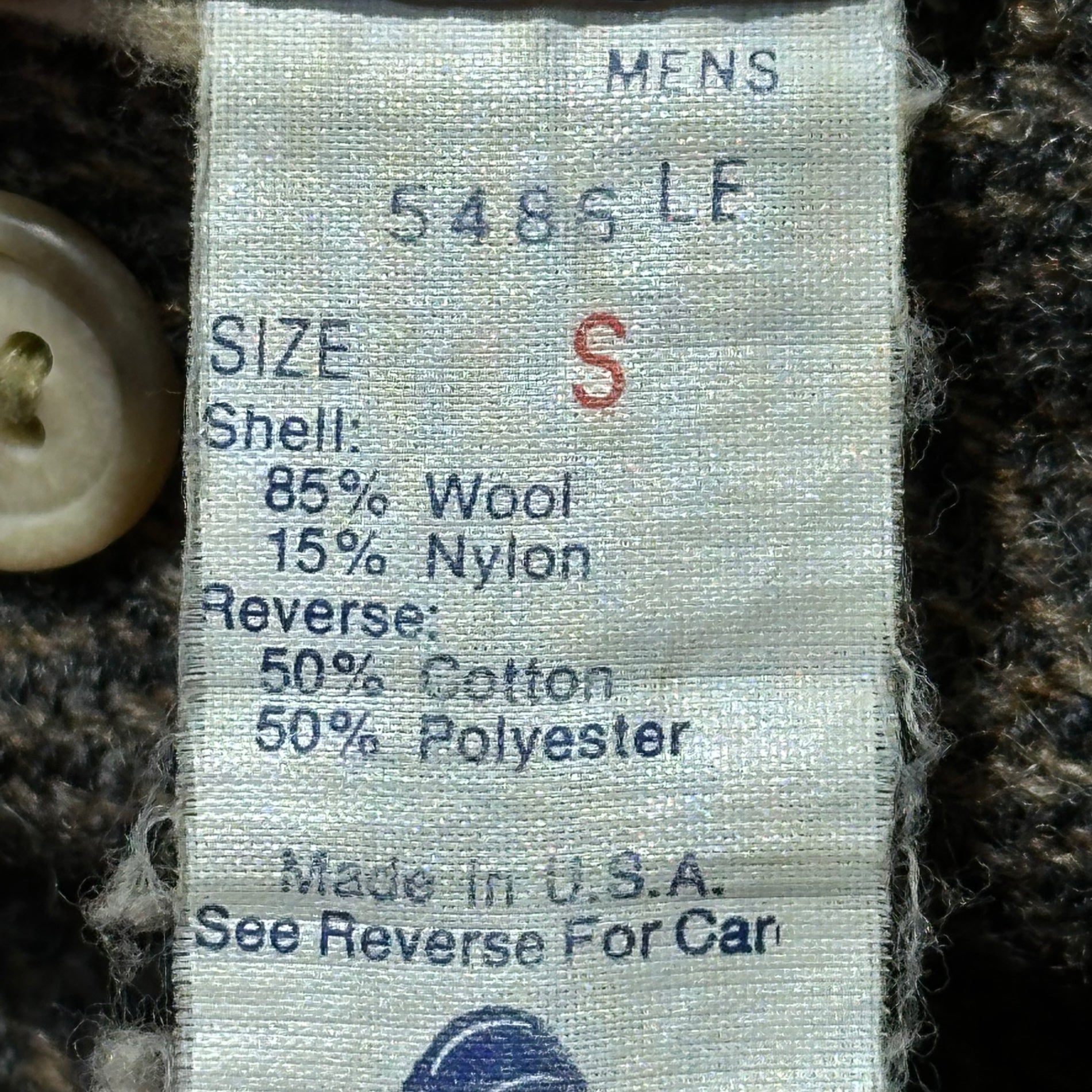 LANDS' END(ランズエンド) 90's USA made Reversible Tweed Harrington Jacket リバーシブル ツイード ハリントン ジャケット 5486LE S ブラウン×ベージュ スイングトップ 90年代 ヴィンテージ