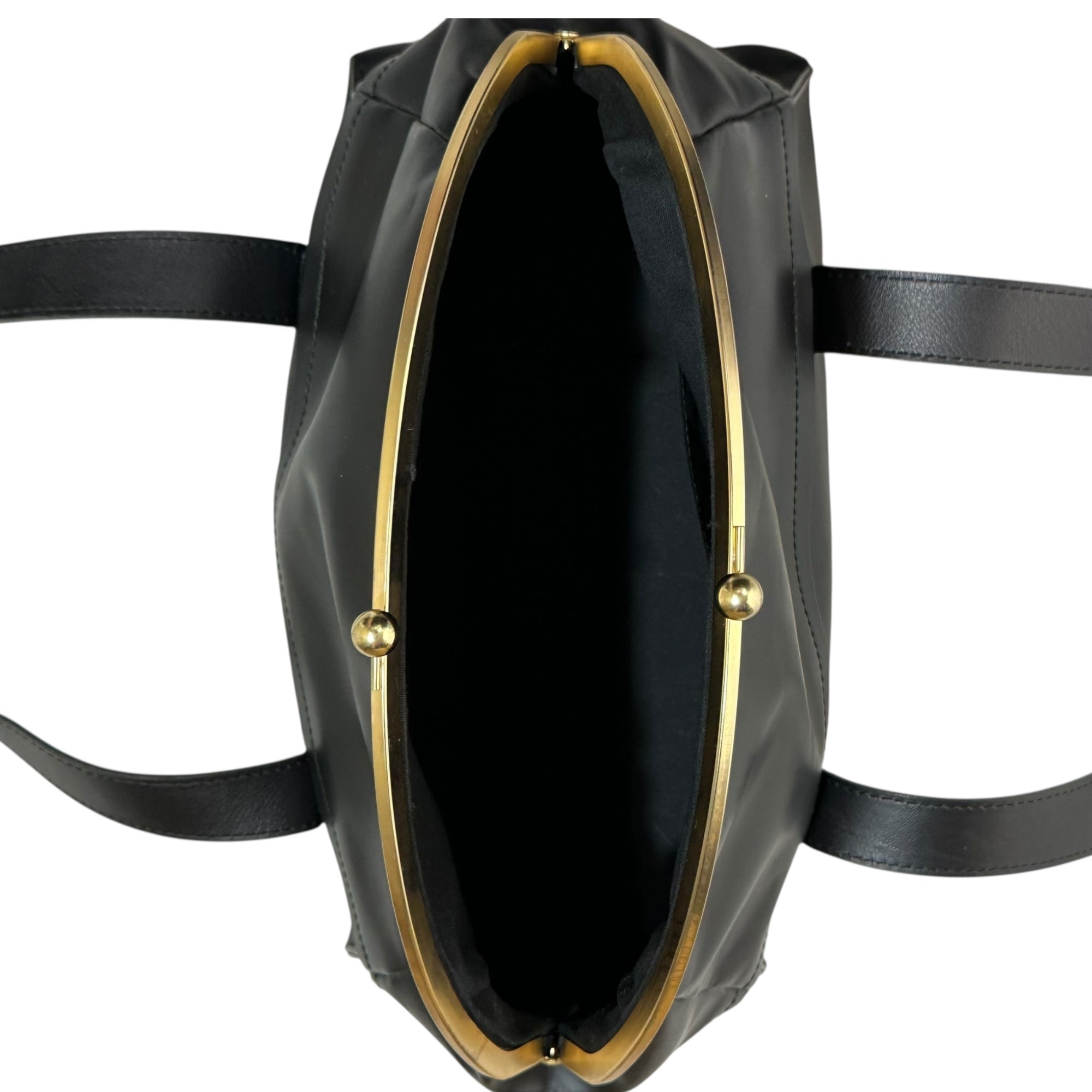 tricot COMME des GARCONS(トリココムデギャルソン) Cow leather coin purse shoulder bag カウ レザー がま口 ショルダー バッグ TA-K204 ブラック ワン トート