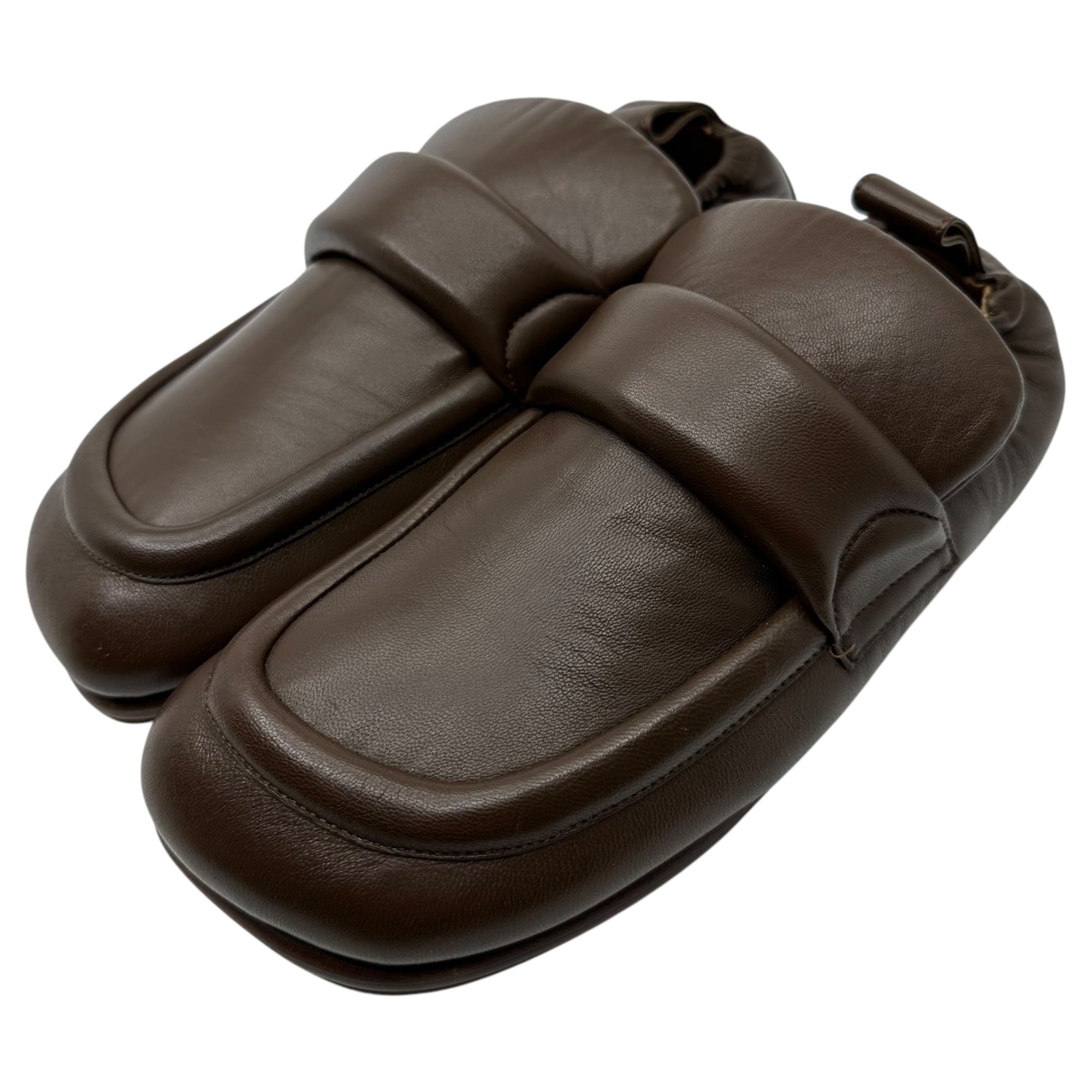 DRIES VAN NOTEN(ドリスヴァンノッテン) 22AW Patted leather loafers パテッド レザー クスエア トゥ ローファー DU083 39(24.5cm~25cm程度) ブラウン レザー シューズ