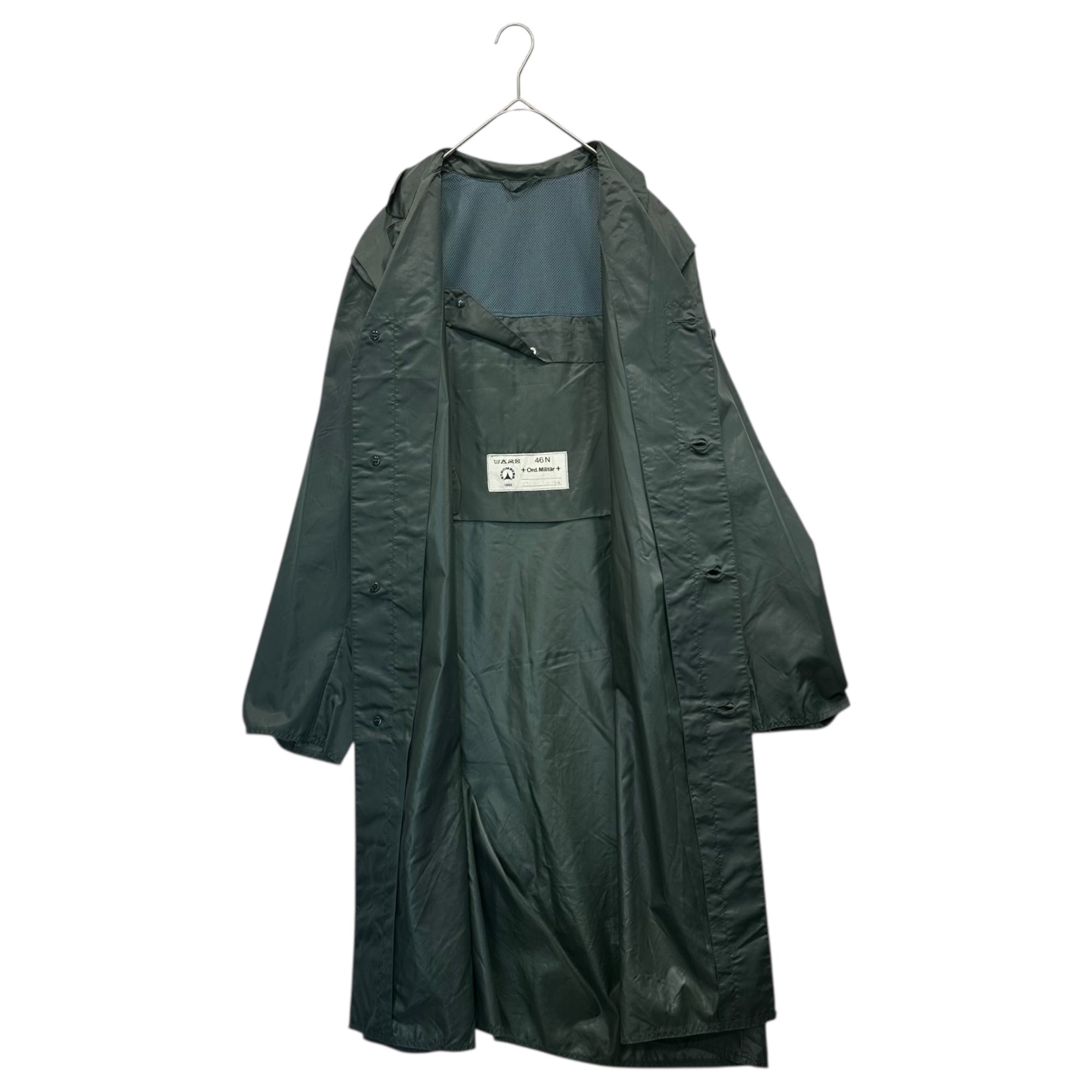 SWISS MILITARY(スイス軍) 80's Packsible Rain Coat パッカブル レイン コート 46(M程度) オリーブ 80年代 ヴィンテージ 1982年 ミリタリー チェスターコート