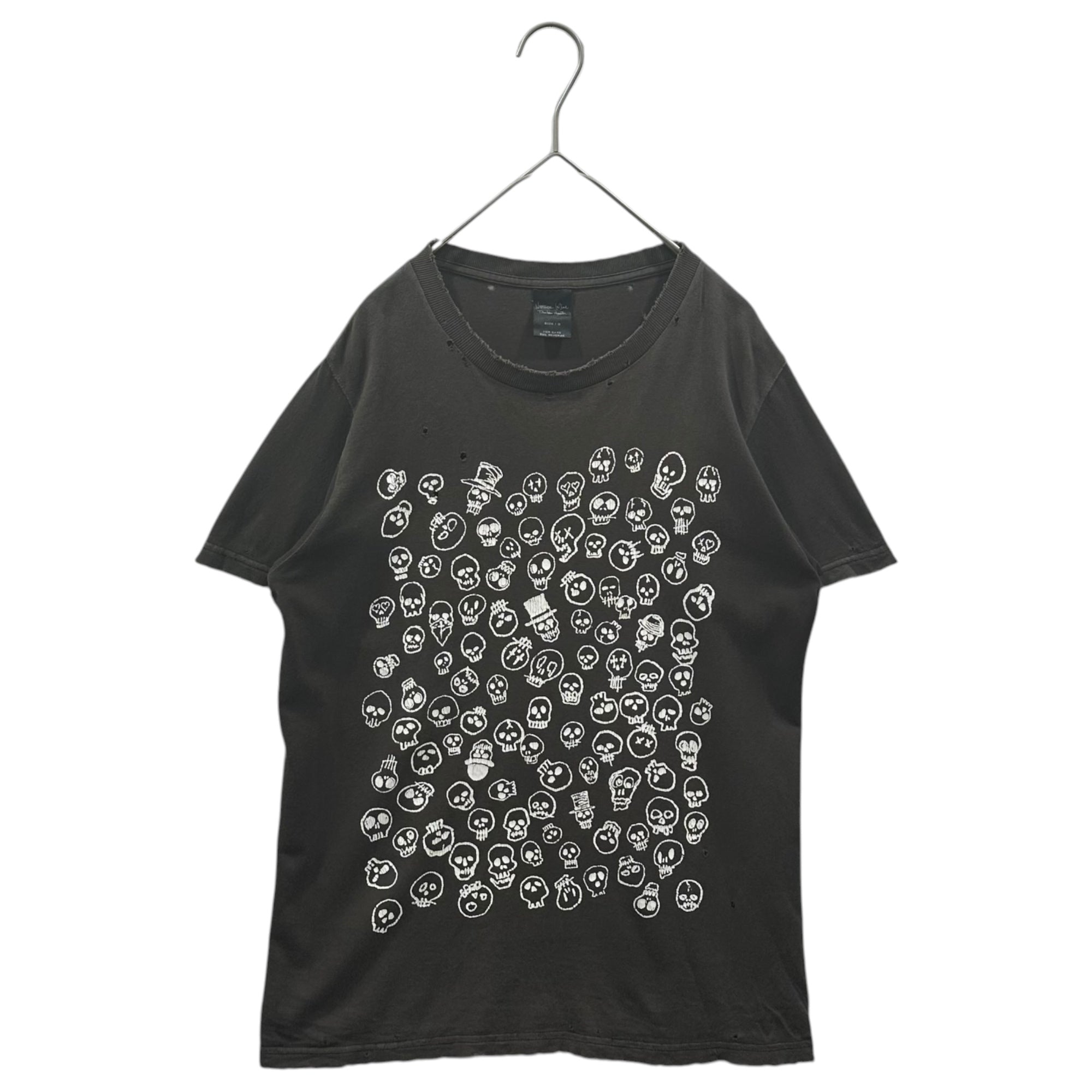 NUMBER (N)INE(ナンバーナイン) 2005SS ”Night Crawler” Skull-Print T-Shirt ナイトクルーラー スカル プリント Tシャツ 0 ブラウン 00's