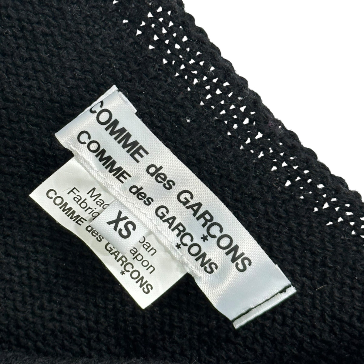 COMME des GARCONS COMME des GARCONS(コムデギャルソンコムデギャルソン) 2022AW Single-collar wool knit blouse 片襟 ウール ニット ブラウス RJ-N508 XS ブラック