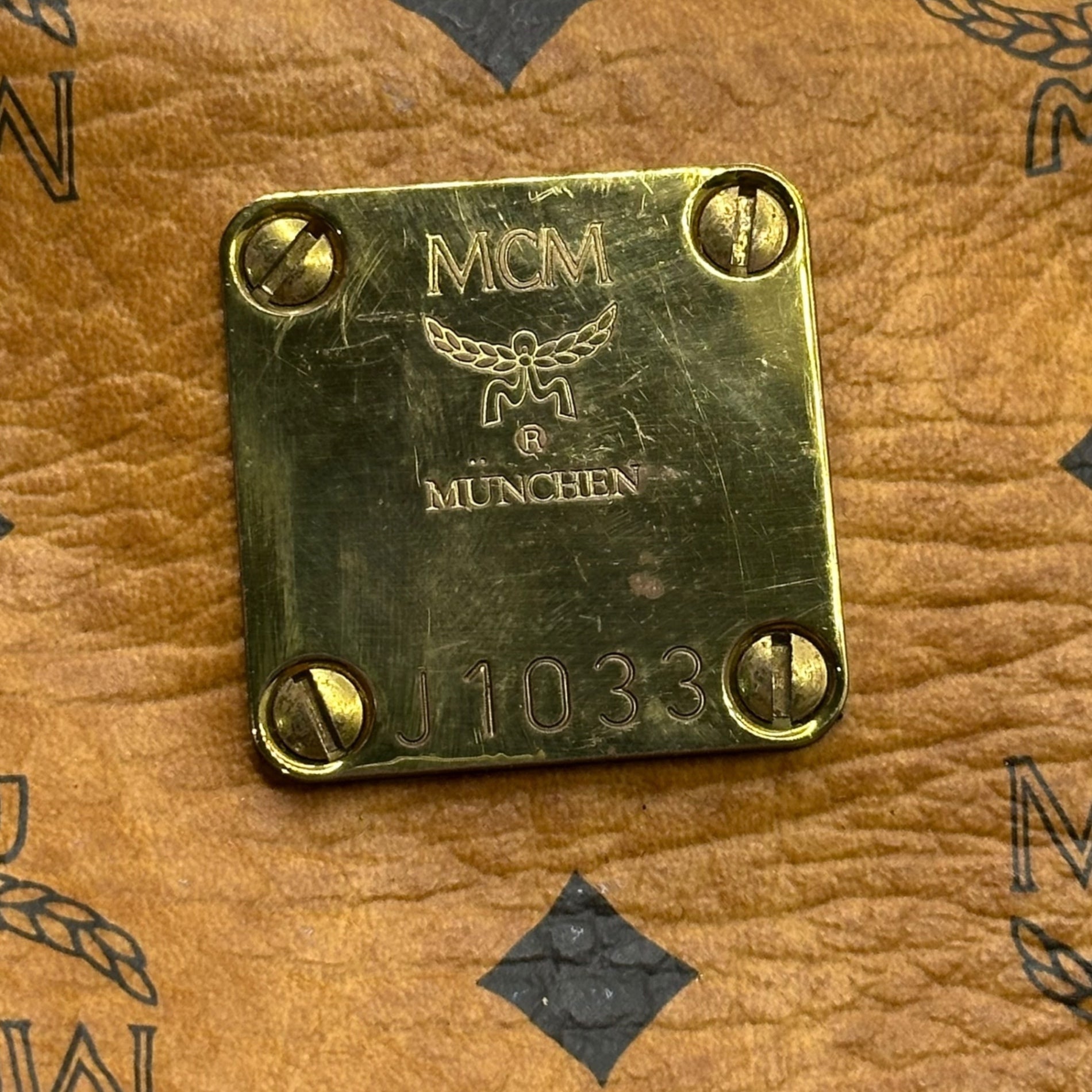 MCM(エムシーエム) 2way Shoulder Mini Boston Bag ショルダー ミニ ボストン バッグ ブラウン ririジップ