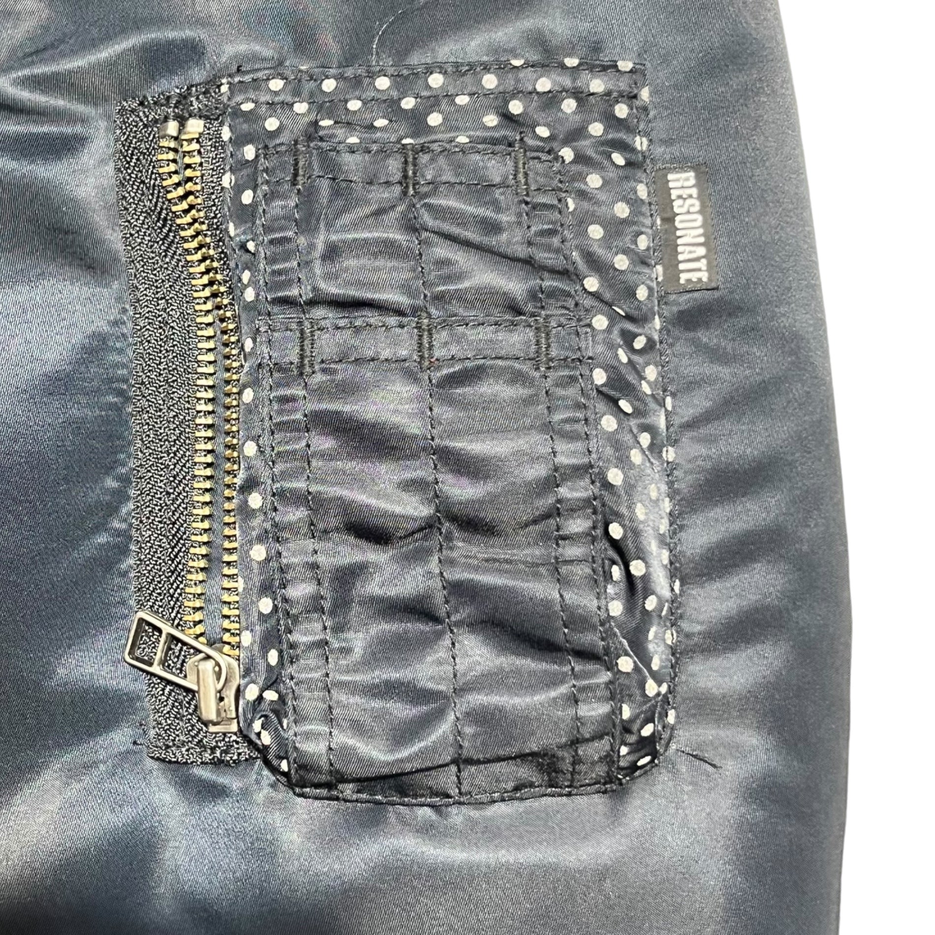 RESONATE GOODENOUGH(リゾネイトグッドイナフ) 00's Dot switching bomber jacket ドット切替 ボンバー ジャケット MA-1 RO-0514 XL ブラック フライト ブルゾン