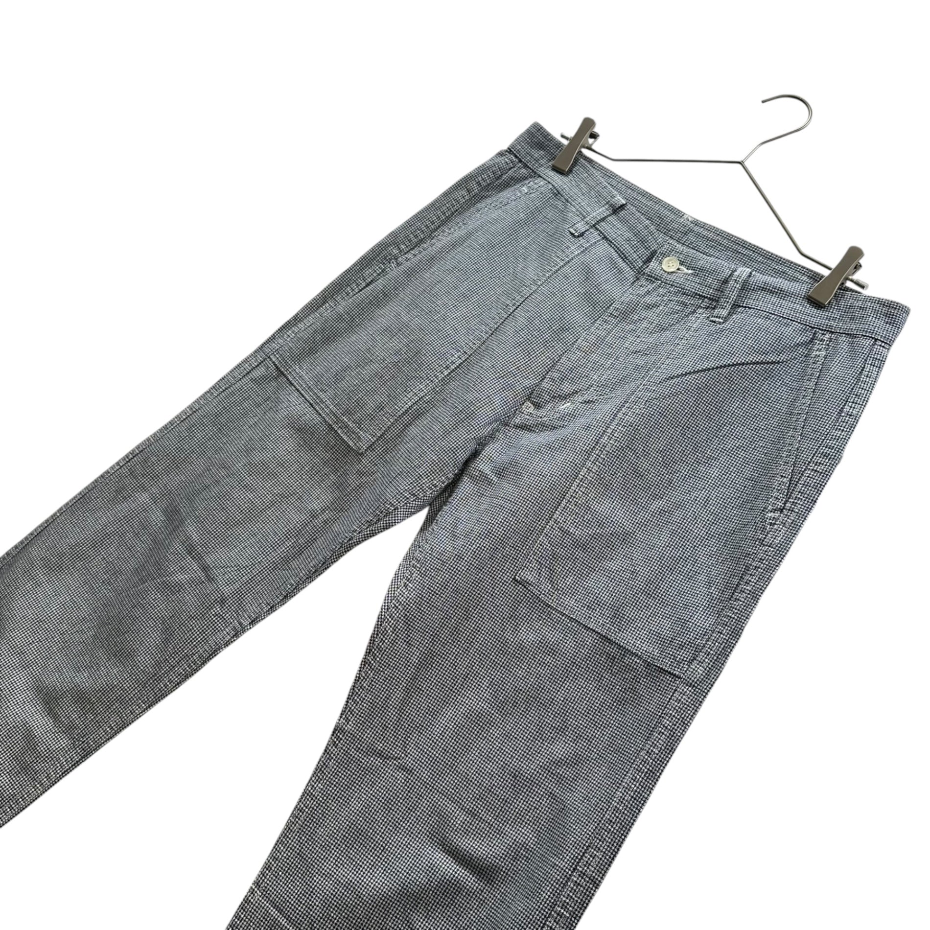 COMME des GARCONS HOMME(コムデギャルソンオム) 2009SS Houndstooth Baker Work Pants 千鳥柄 ベイカー ワーク パンツ HC-P047 S ブルー AD2008