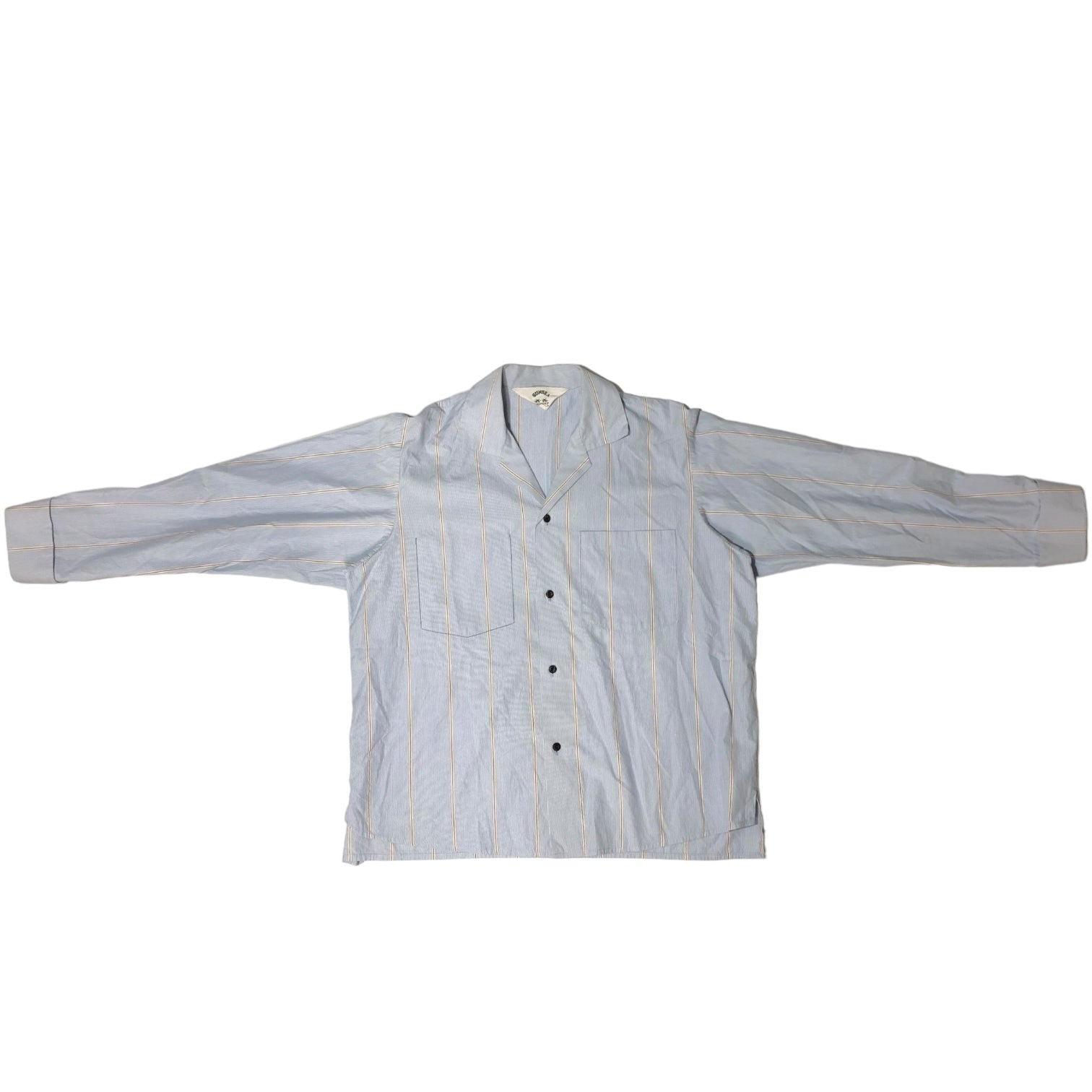 SUNSEA(サンシー) 19AW BLUE BEGE GIGOLO SHIRT ブルー ベージュ ジゴロシャツ 19A13 SIZE 2(M) ブルー×ベージュ
