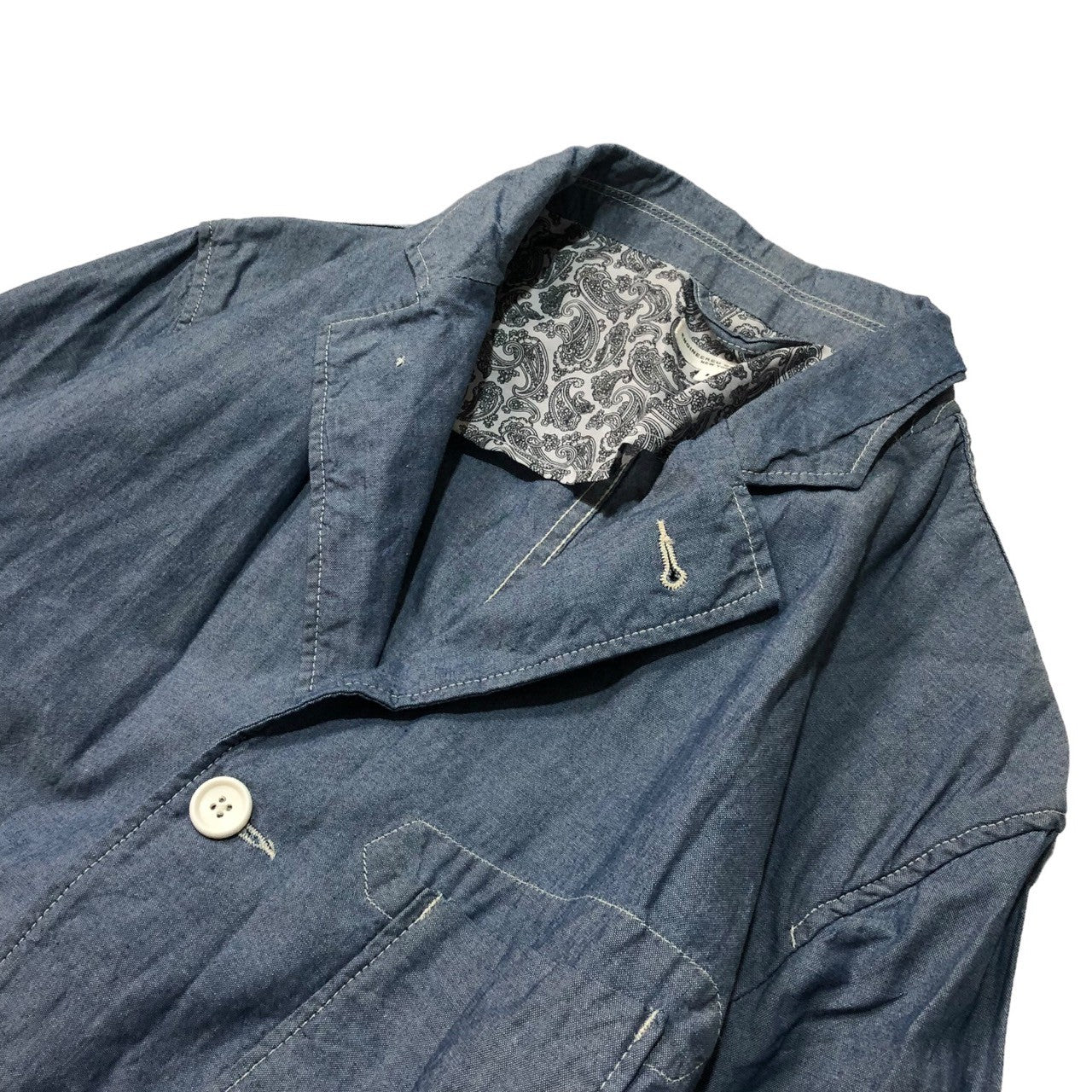 Engineered Garments(エンジニアードガーメンツ) chambray jacket シャンブレー テーラード ジャケット SIZE L ライトインディゴ