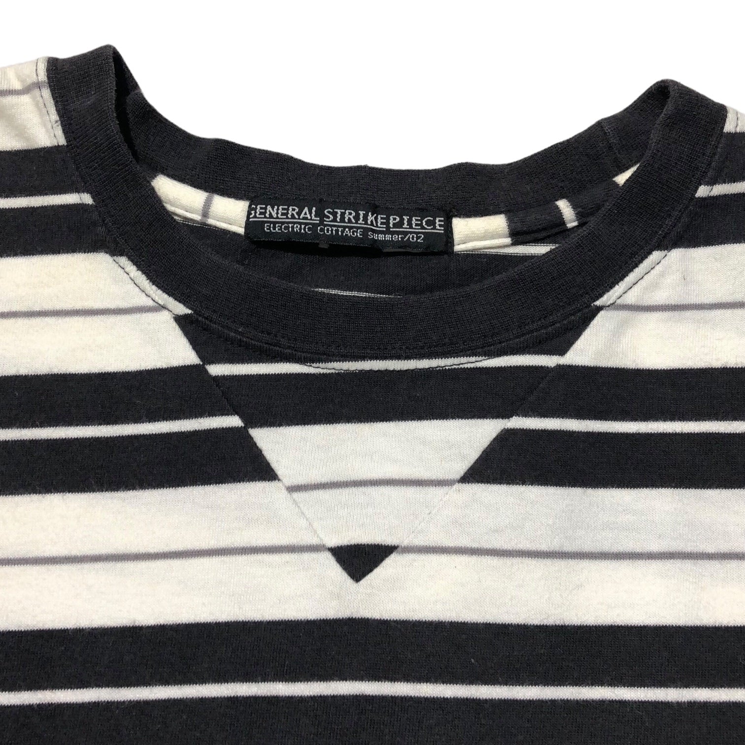 ELECTRIC COTTAGE(エレクトリックコテージ) 00's Switching border TEE 切替 ボーダー Tシャツ EC-SUMMER/02 M ホワイト×ブラック 藤原ヒロシ