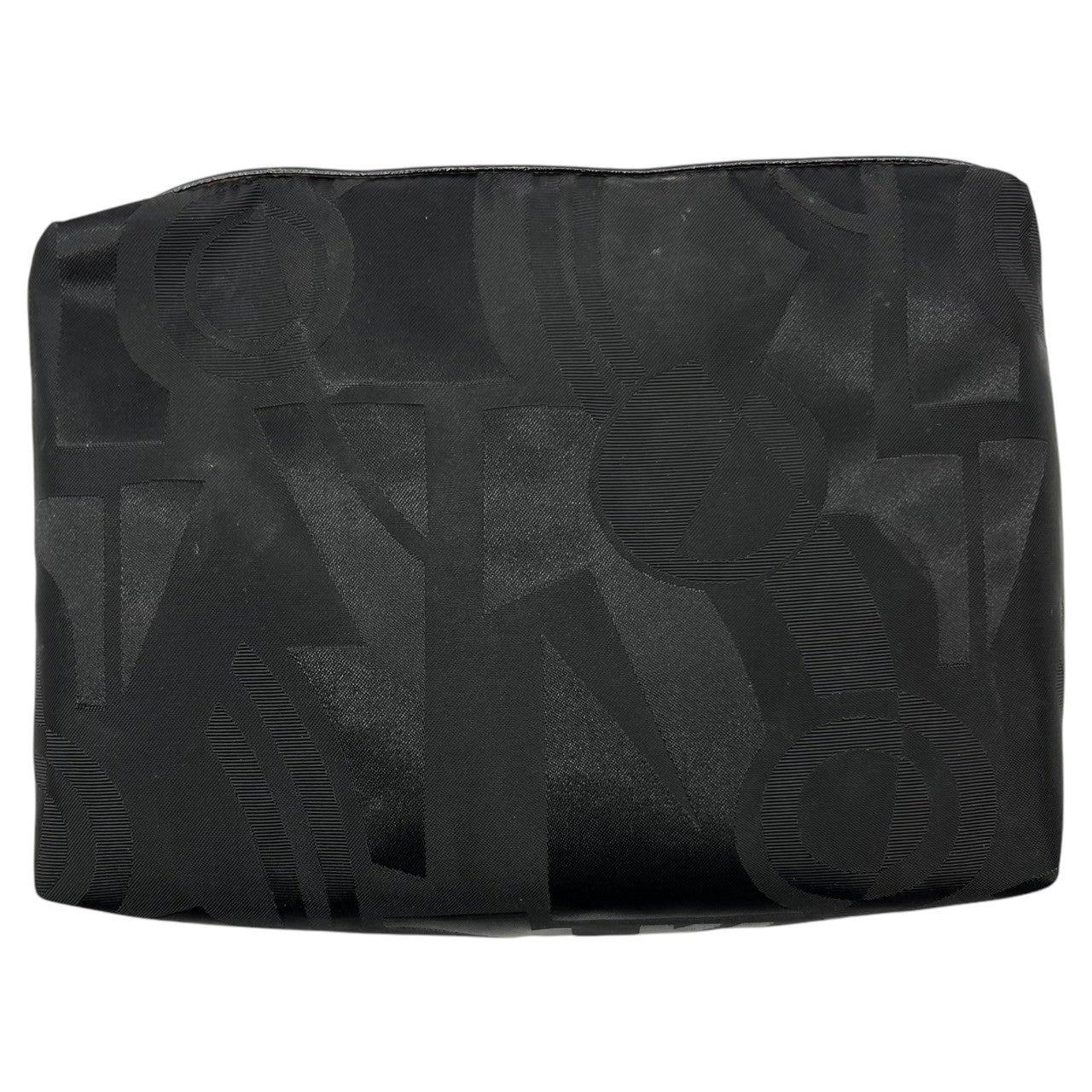 Salvatore Ferragamo(サルヴァトーレフェラガモ) Nylon leather monogram pouch ナイロン レザー モノグラム ポーチ HE22・6639 ブラック 箱付
