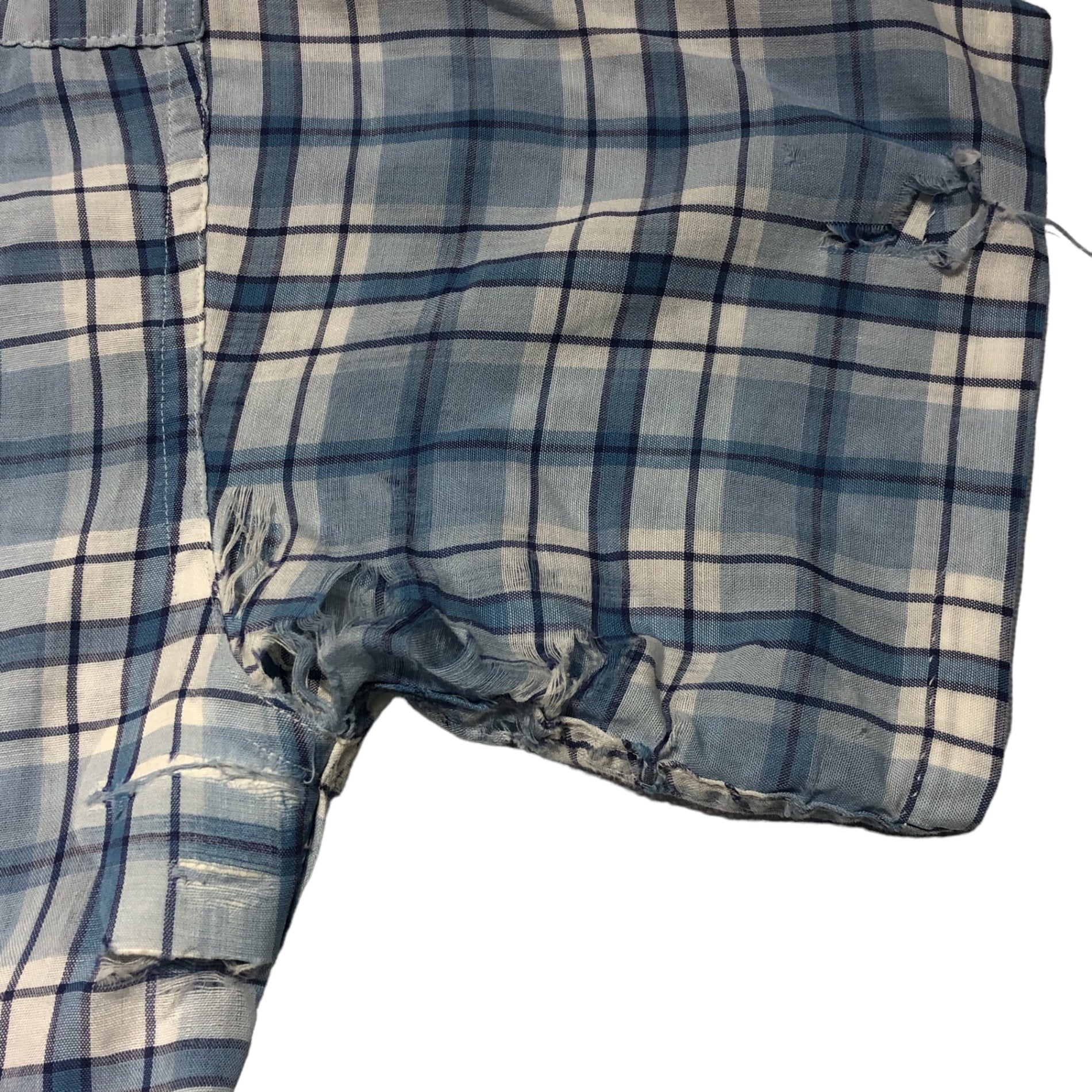 TOWNCRAFT(タウンクラフト) 60's vintage open collar shirt ヴィンテージ オープンカラー シャツ 半袖 チェック S ブルー PENNY'S 船タグ