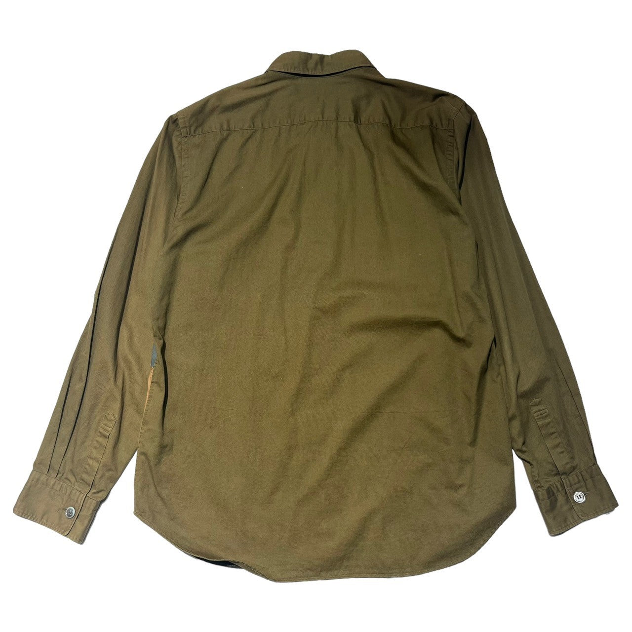 COMME des GARCONS HOMME(コムデギャルソンオム) 03AW multi patchwork shirt マルチ パッチワーク シャツ HK-B041 L カーキ AD2003 田中オム