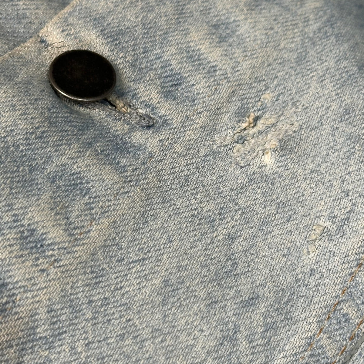 Maison Martin Margiela(メゾン マルタンマルジェラ) 2003SS Artisanal Waxed Denim Jacket アーティザナル ワックス デニム ジャケット 611B007002 M(XL程度) ライトインディゴ 00's ペンキ アーカイブ