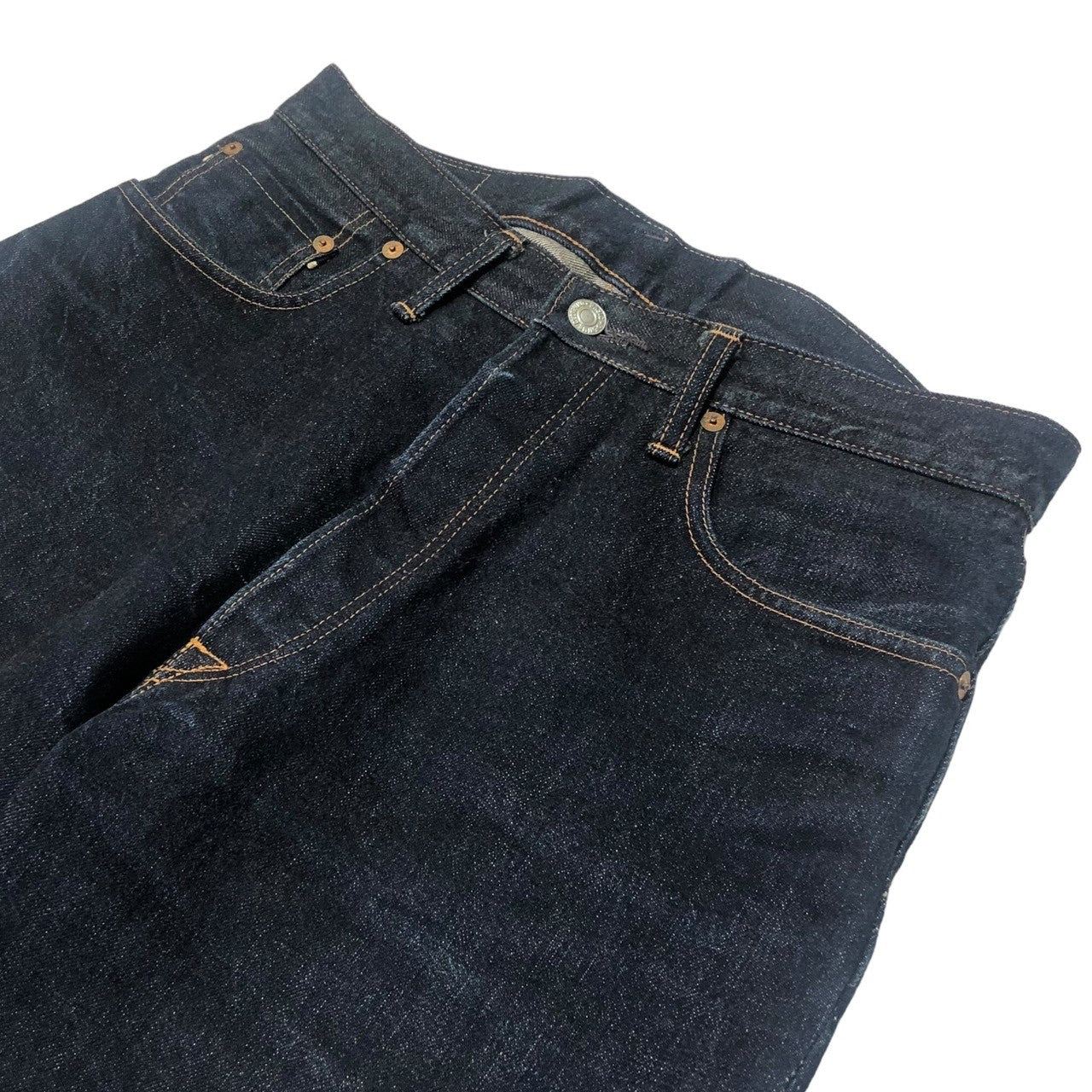 DENIME(ドゥニーム) 90's 初期 XX モデル セルビッチ ストレート デニム パンツ ジーンズ W33 インディゴ 濃紺 旧 DENIME 赤耳 日本製 革パッチ