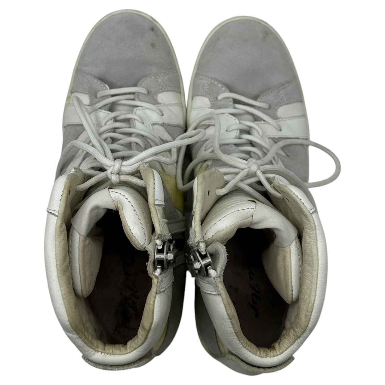 White Flags(ホワイトフラッグス) レザー ローカット スニーカー キルティング パテント 42(26.5cm程度) ブラック×ホワイト