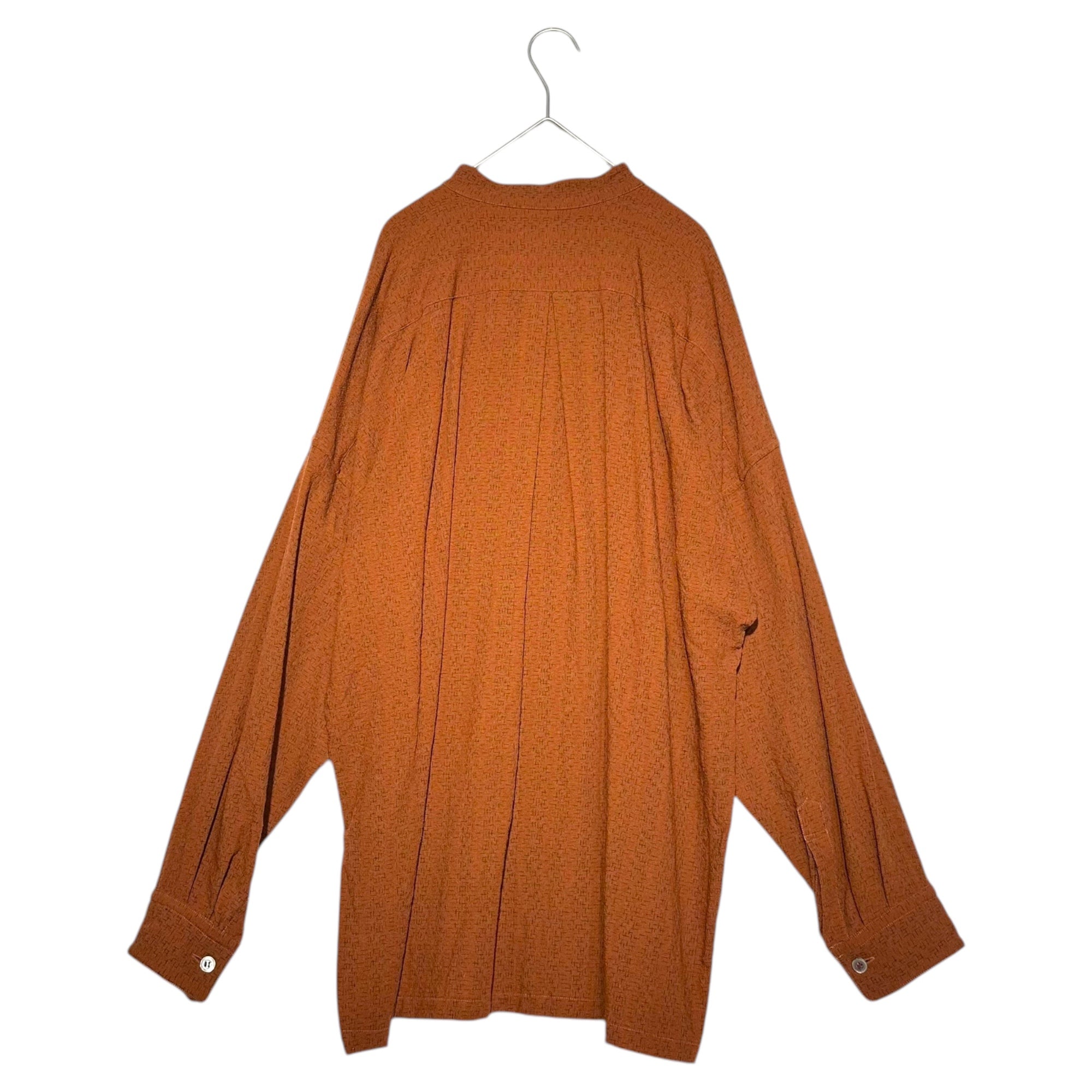 ISSEY MIYAKE(イッセイミヤケ) 90'sバンドカラービッグシャツ 表記なし(L程度) ブラウン