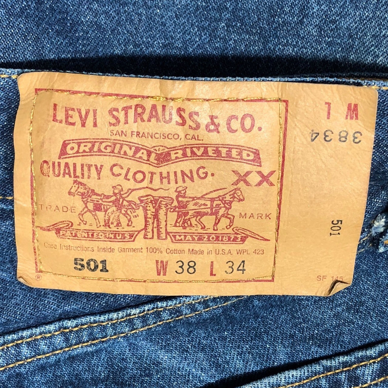 Levi's(リーバイス) 90's 501 straight denim pants ストレート デニム パンツ 501-0169 W38/L34 インディゴ USA製 1999年製造 90年代 ヴィンテージ