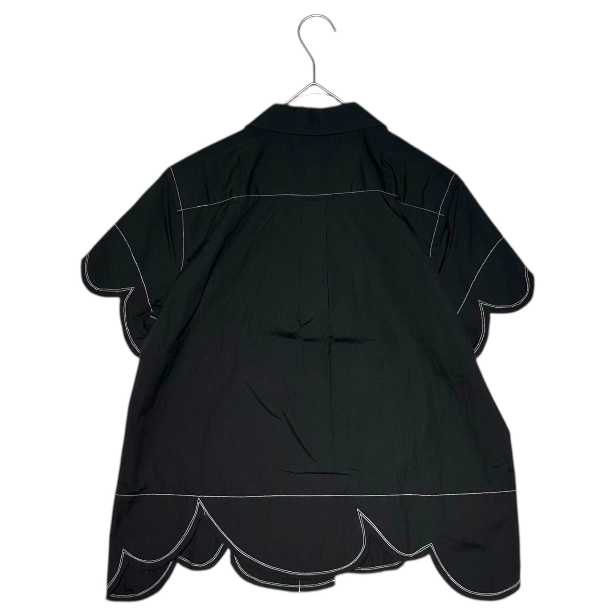 BLACK COMME des GARCONS(ブラックコムデギャルソン) 09SS S/S Stitchwork Shirt 半袖 ステッチ シャツ 1C-B004 M ブラック AD2008