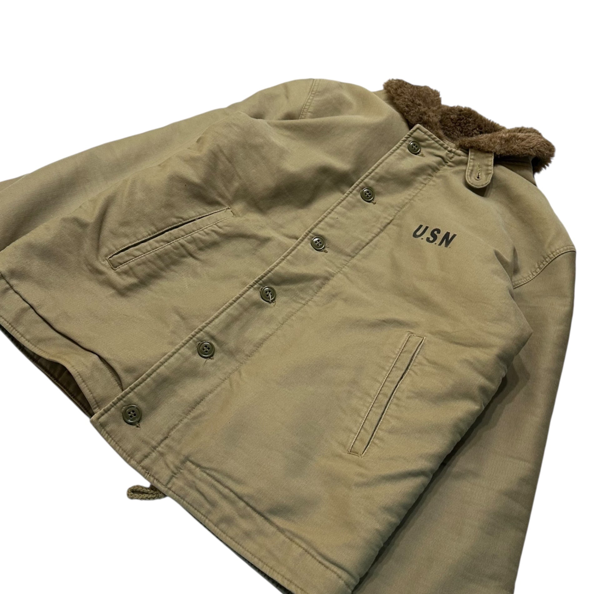 NAVY DEPARTMENT(ネイビーデパートメント) U.S.N. N-1 Deck Jacket デッキ ジャケット NXsx15122 M ベージュ TALON US ミリタリー YMCL KY