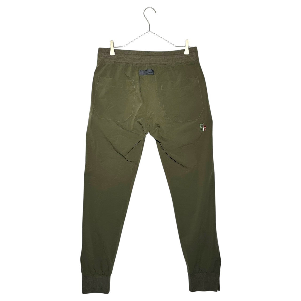 EURO KENVY(ユーロケンビー) Logo Embroidery Stretch Jogger Pants ロゴ 刺繍 ストレッチ ジョガー パンツ XL カーキ