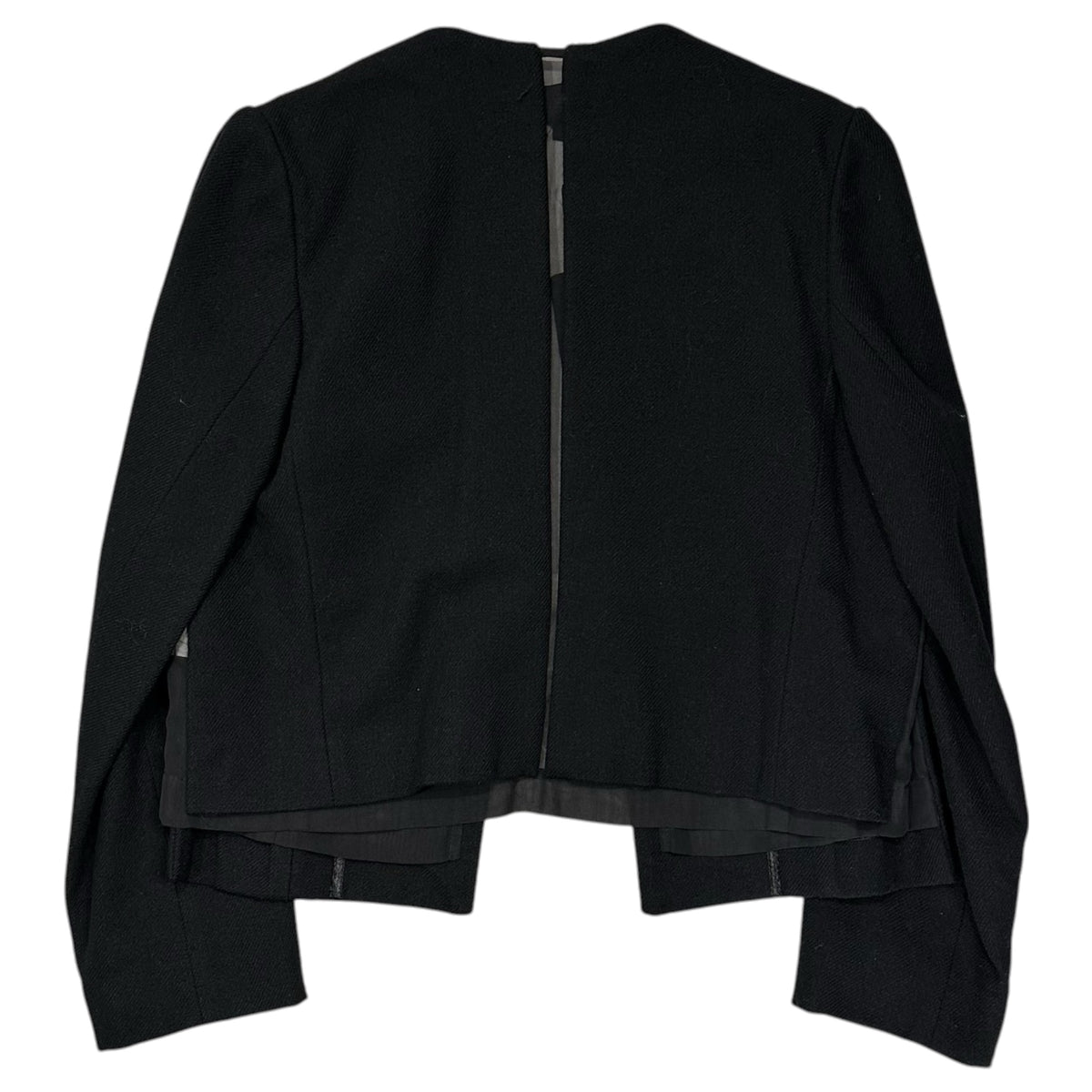 COMME des GARCONS(コムデギャルソン) 1997AW Vintage Center-Slit Wool No-Collar Jacket ヴィンテージ センターシアー ウール ノーカラー ジャケット GJ-04005S S ブラック AD1997