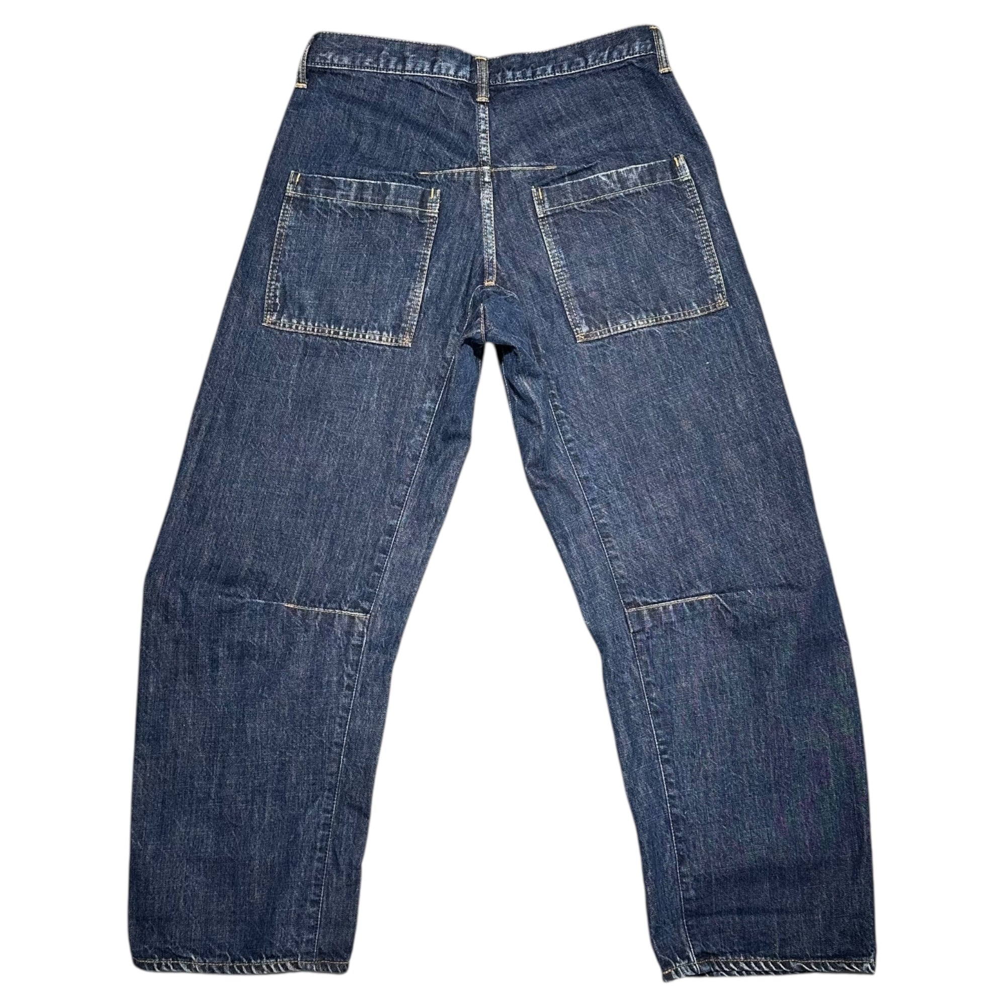 Y's(ワイズ) 09AW Curved Hem Pocket Wide Denim Pants カーブ 変形 裾ポケット ワイド デニム パンツ YZ-P02-008 2(S) インディゴ