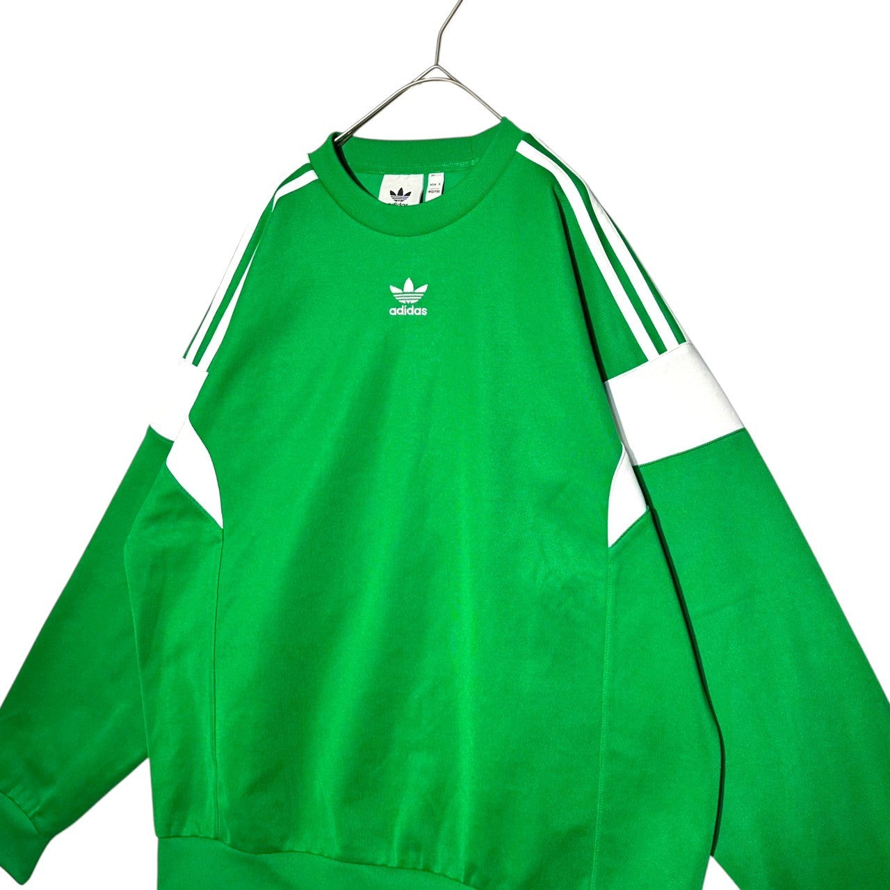 adidas(アディダス) CUTLINE CREW SWEATSHIRT カット ラインクルー スウェット IR9855 M グリーン ジャージ