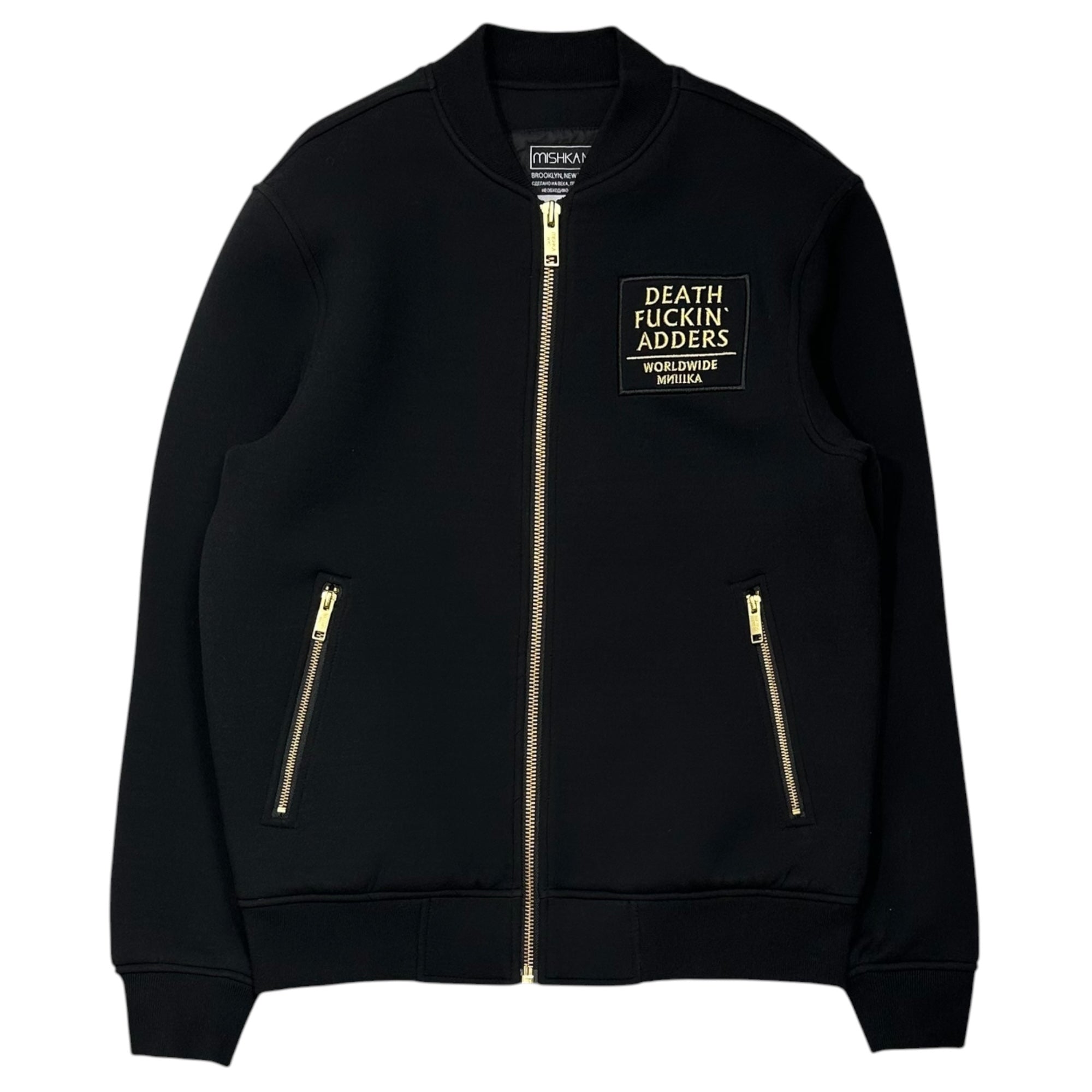 MISHKA(ミシカ) NEW YORK DEATH ADDERS Bomber Jacket ニューヨーク デスアダーズ ボンバー ジャケット MAW160531 L ブラック ブルゾン