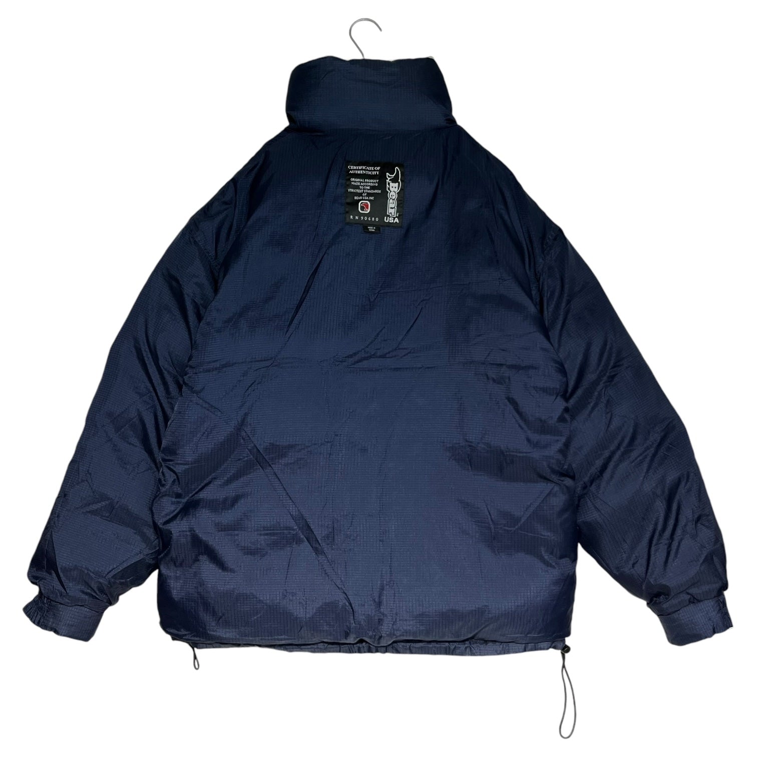 Bear(ベアー) 90's  reversible nylon down jacket リヴァーシブル ナイロン ダウン ジャケット M シルバー 90年代 ヴィンテージ 肉厚