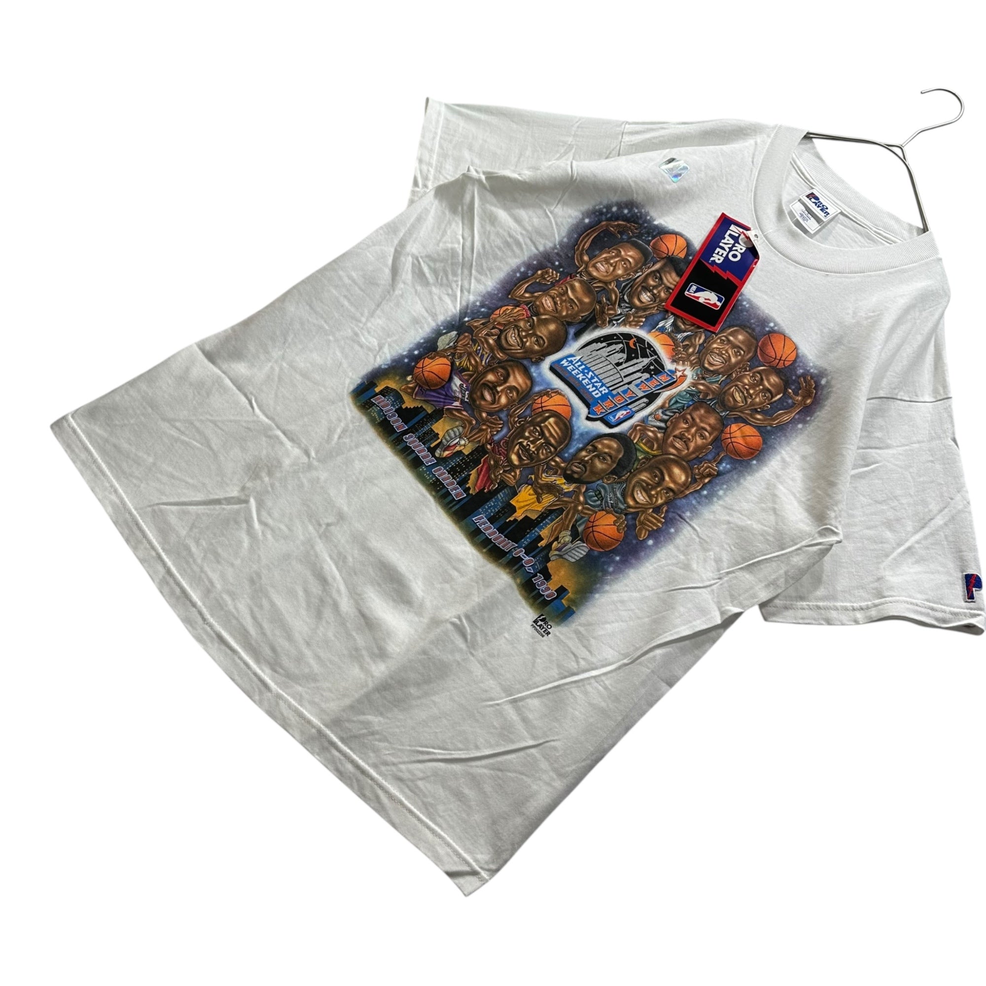 VINTAGE(ヴィンテージ) 1998 All-Star Weekend New York Print T-Shirt 98年代 オールスター ウィークエンド ニューヨーク プリント Tシャツ L ホワイト デッドストック