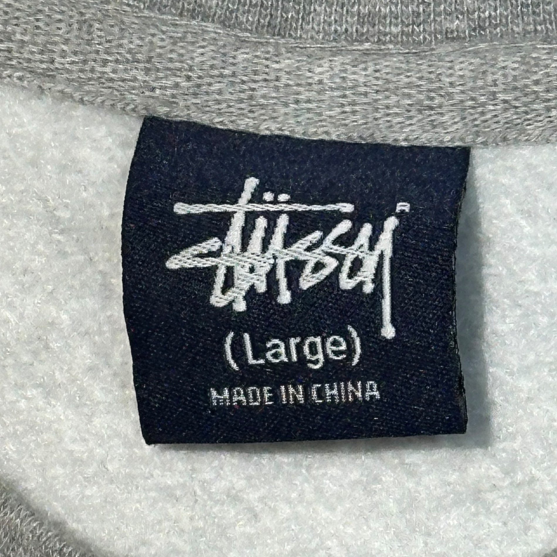 STUSSY(ステューシー) 00's Sneaker Print Sweatshirt スニーカー プリント スウェット L グレー×ネイビー パロディー