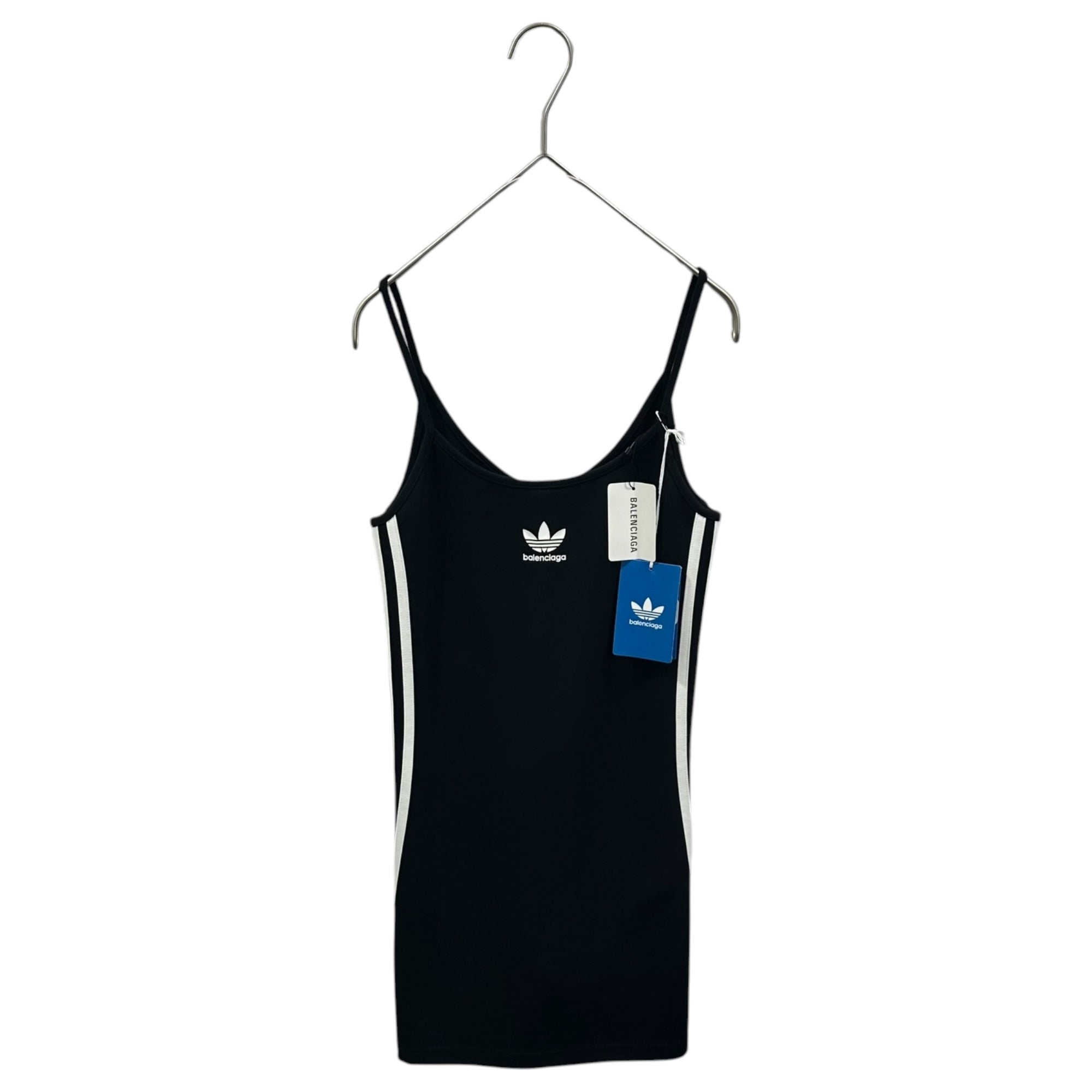 BALENCIAGA(バレンシアガ) 3-LINE Stretch Trefoil Logo Dress スリーライン ストレッチ トレフォイル ロゴ ワンピース ドレス JP57 2022 02480 34(XS程度) ブラック×ホワイト