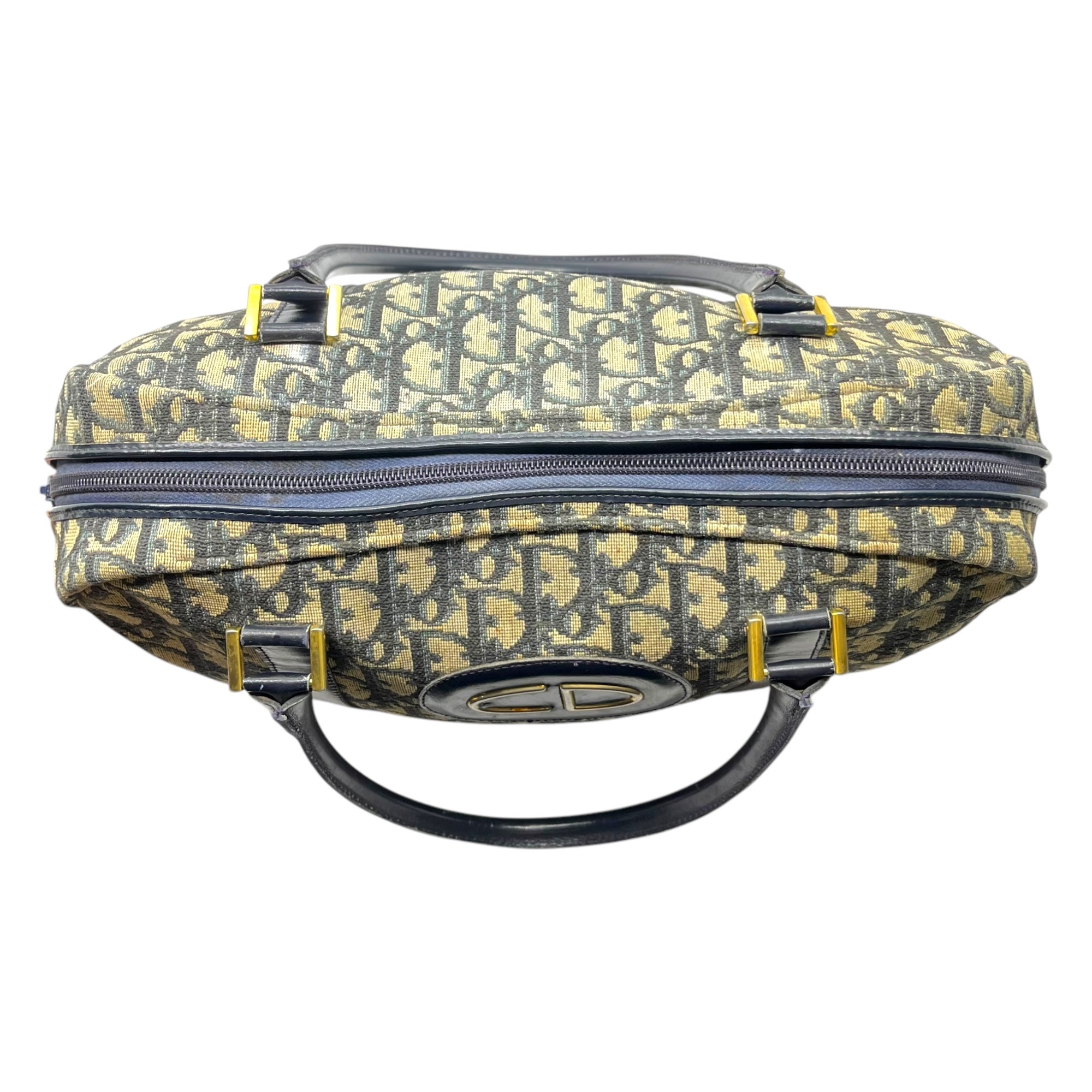 Christian Dior(クリスチャンディオール) CD logo trotter vintage handbag ロゴ トロッター ヴィンテージ ハンド バッグ ネイビー OLD