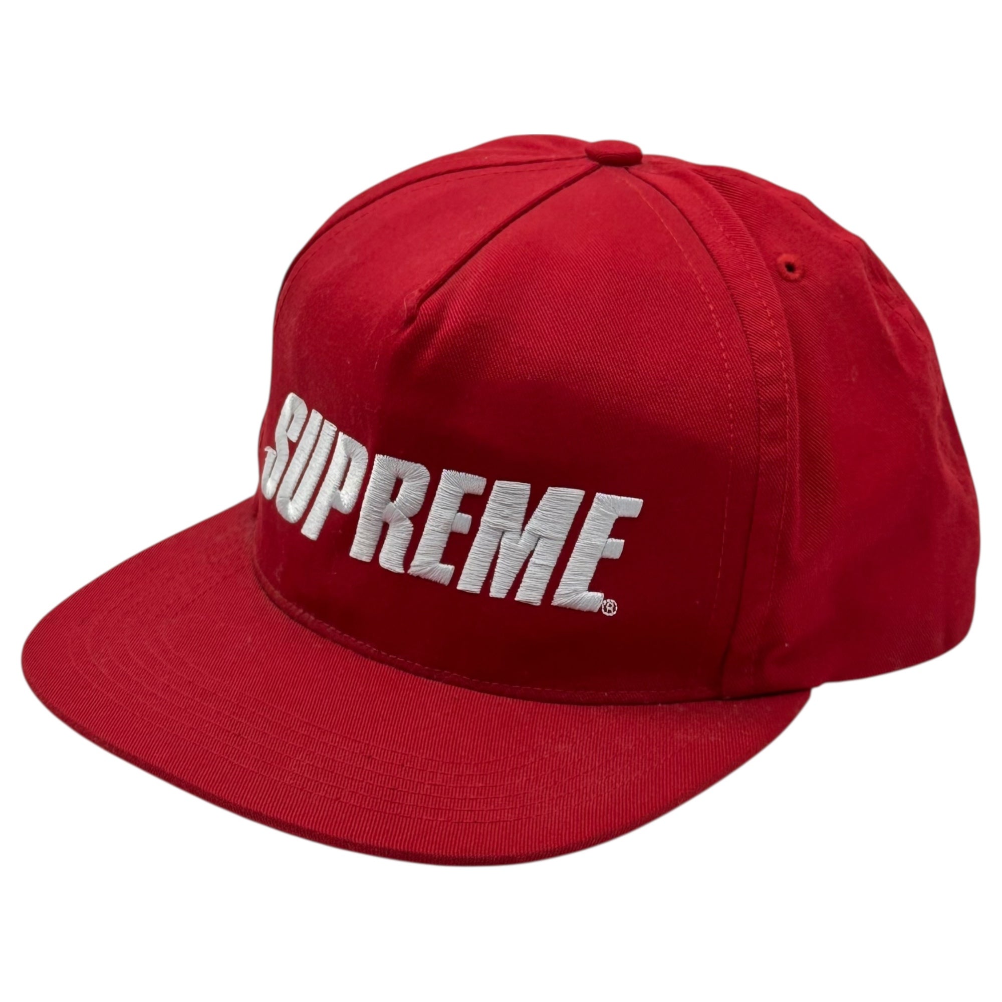 SUPREME(シュプリーム) 16SS Bar Logo 5-Panel Cap バー ロゴ 5パネル キャップ レッド