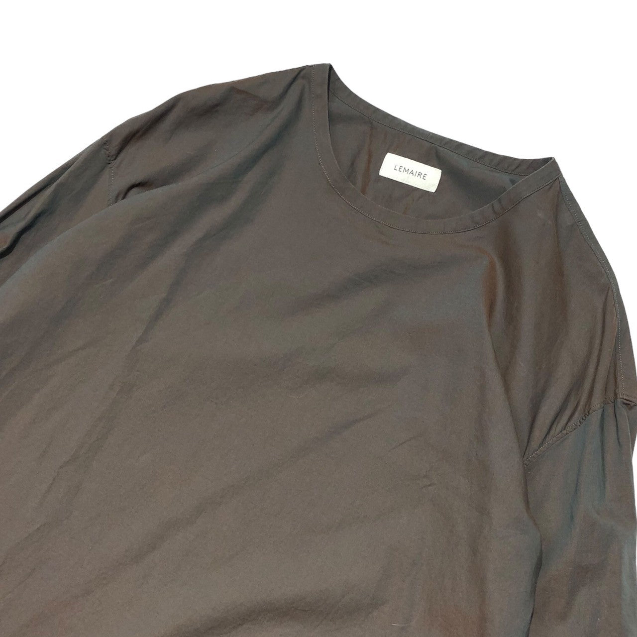 LEMAIRE(ルメール) collarless pullover shirt ノーカラープルオーバーシャツ M 183 TO121 LF276 M カーキ系