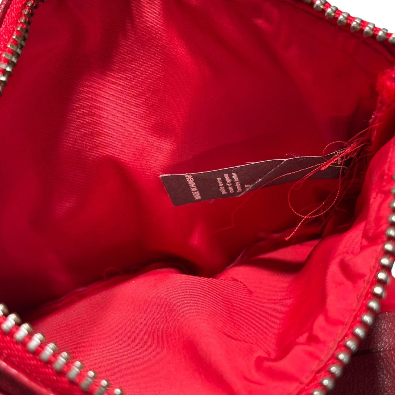 Y's(ワイズ) Double Zip lamb Leather Wallet ダブル ジップ ラム レザー ウォレット レッド 二つ折り財布